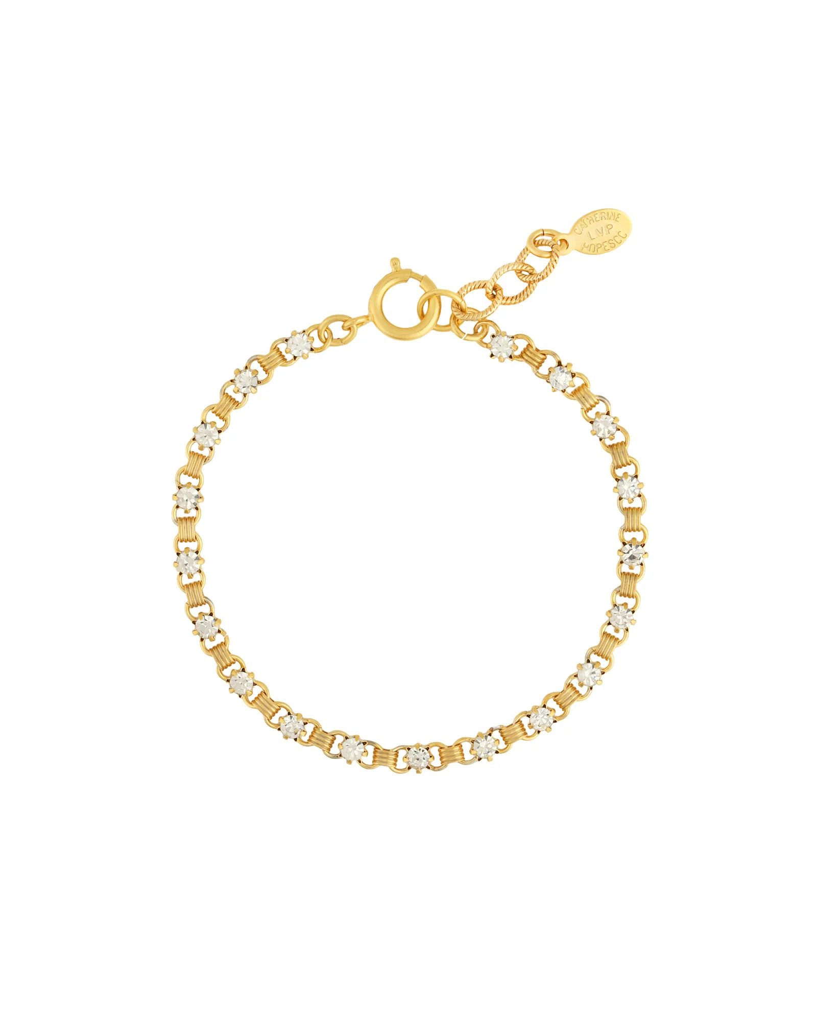 Small Link Crystal Bracelet