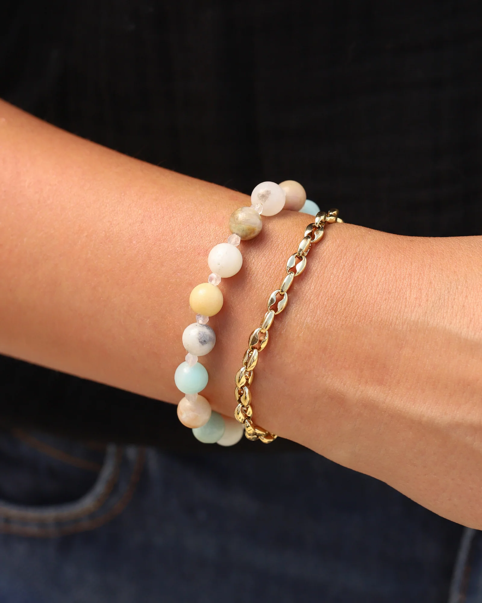 Multi Amazonite Beaded Bracelet | 8mm - Image 2