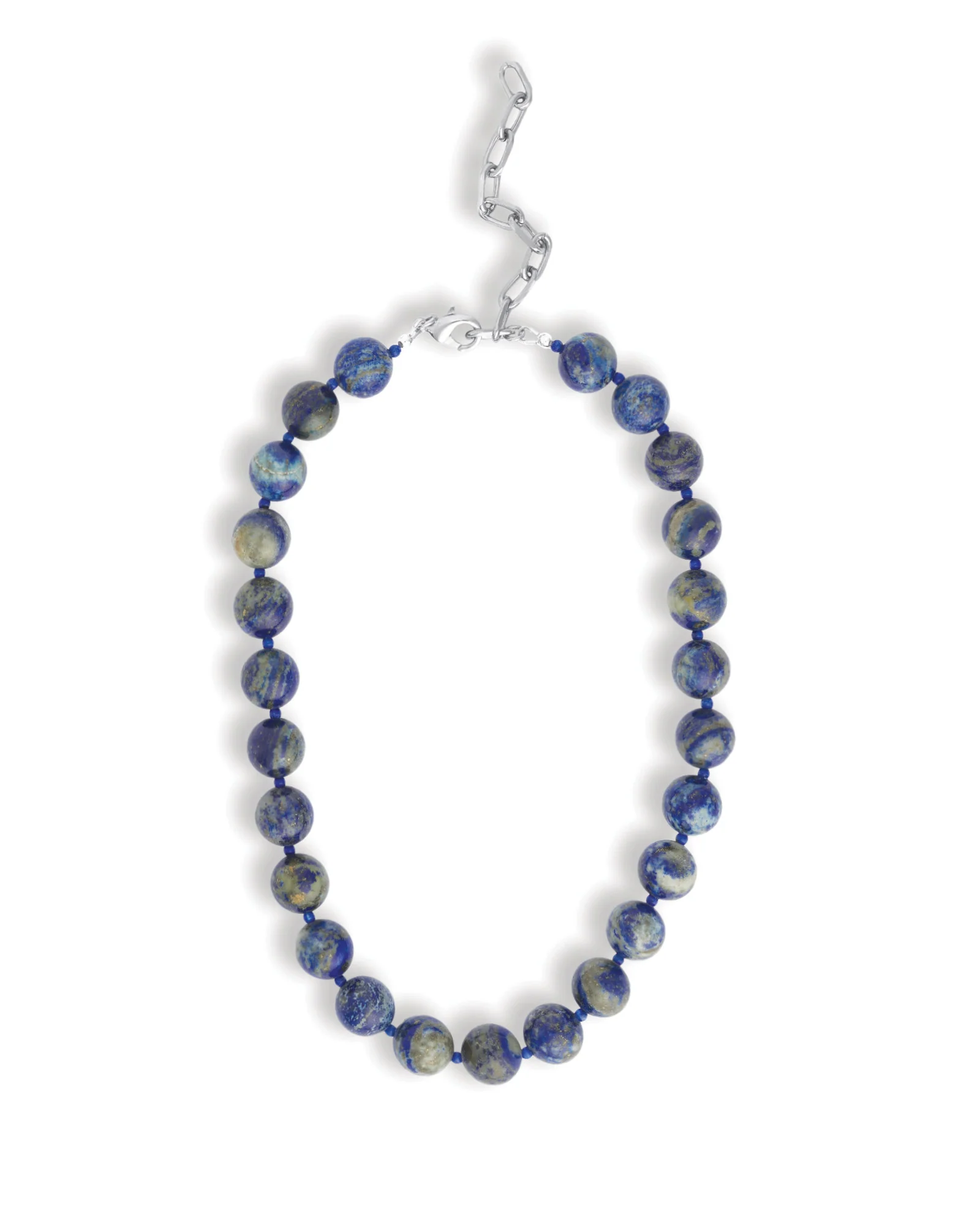 Lapis Chunky Beaded Necklace | 12mm - Image 3