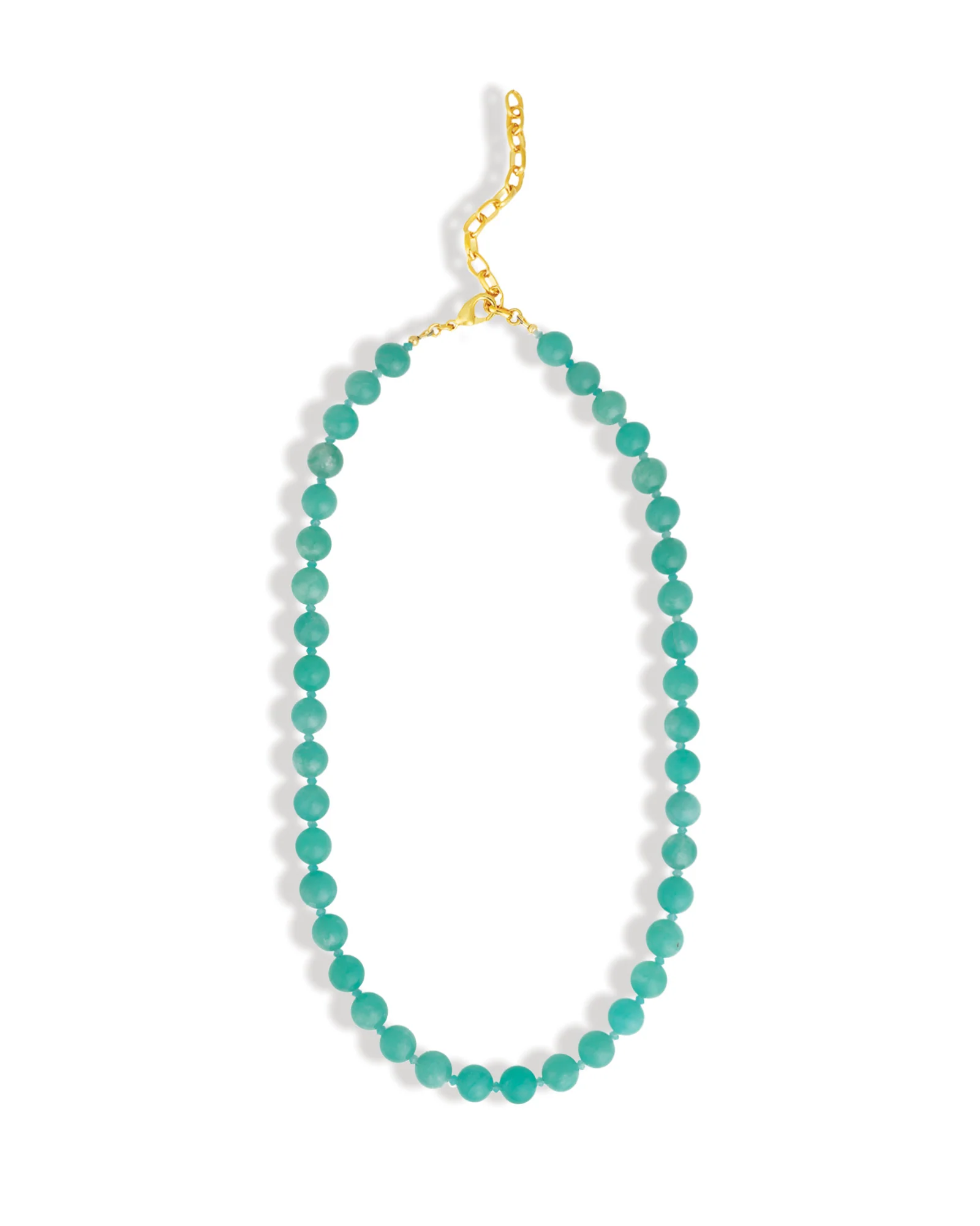 Peruvian Amazonite Long Beaded Necklace | 10mm - Image 3