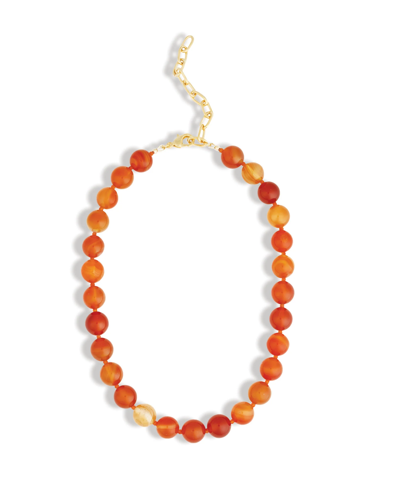 Carnelian Chunky Beaded Necklace | 12mm - Image 3