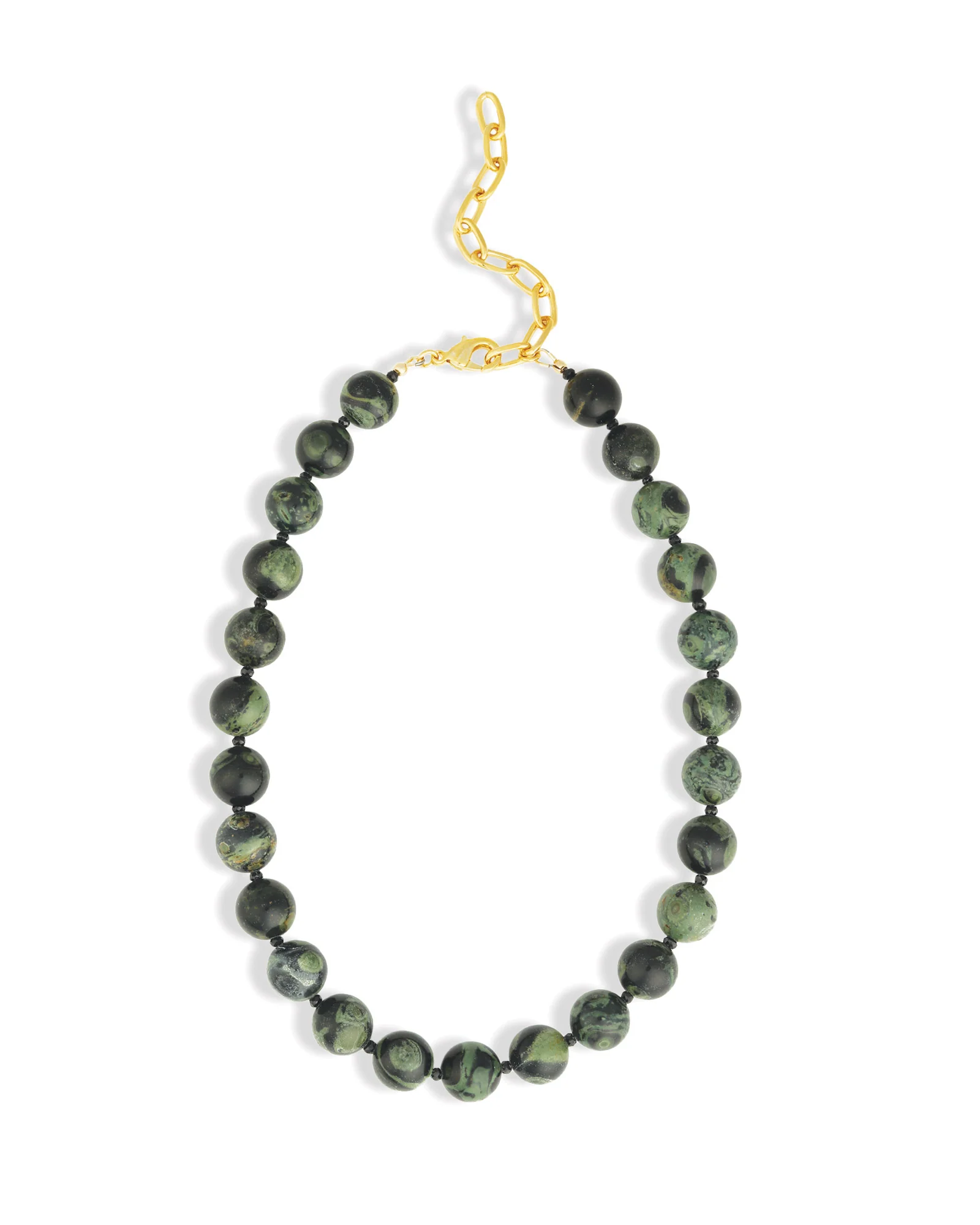 Kambaba Jasper Chunky Beaded Necklace | 12mm - Image 3