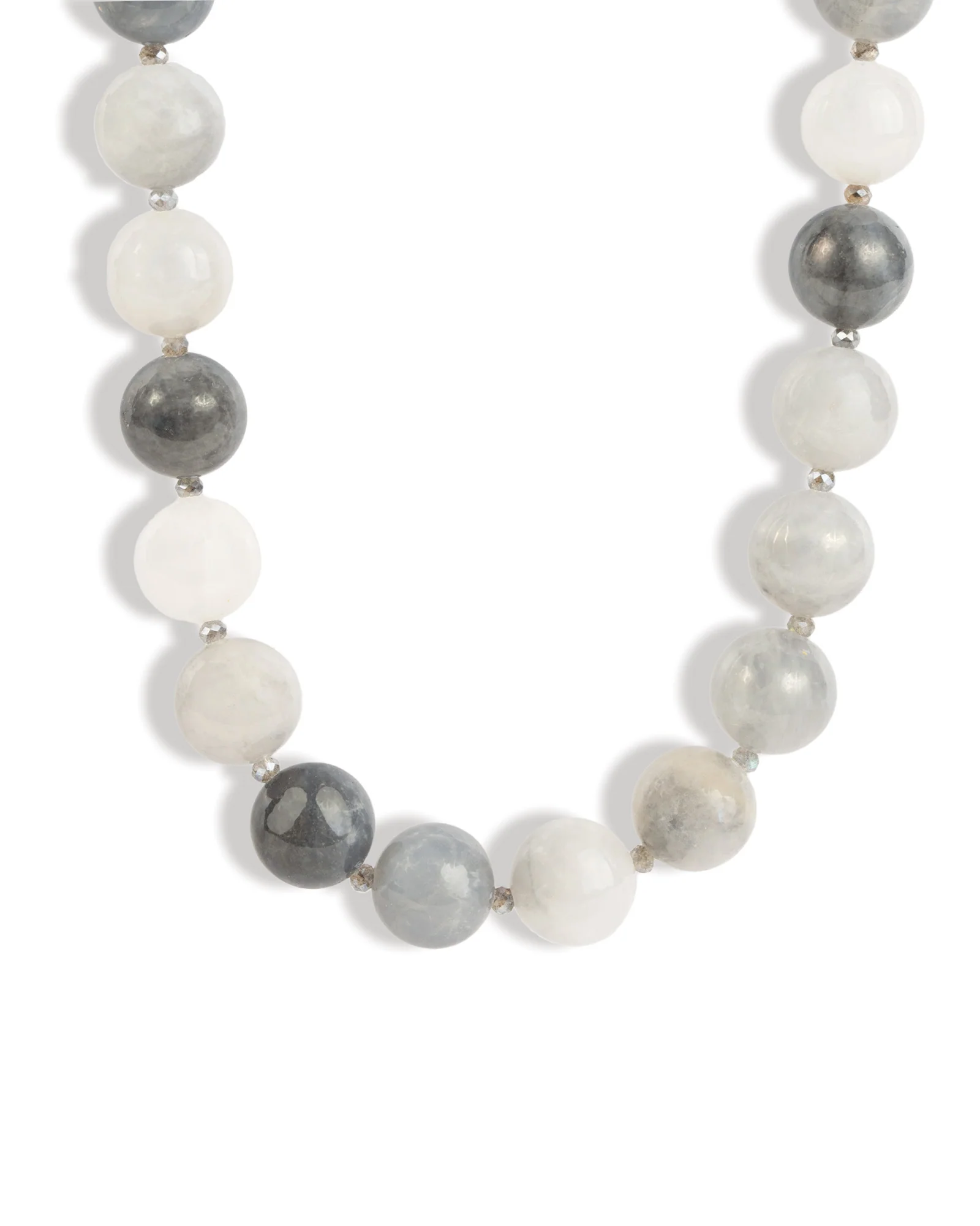 Cloudy Quartz Chunky Beaded Necklace | 12mm