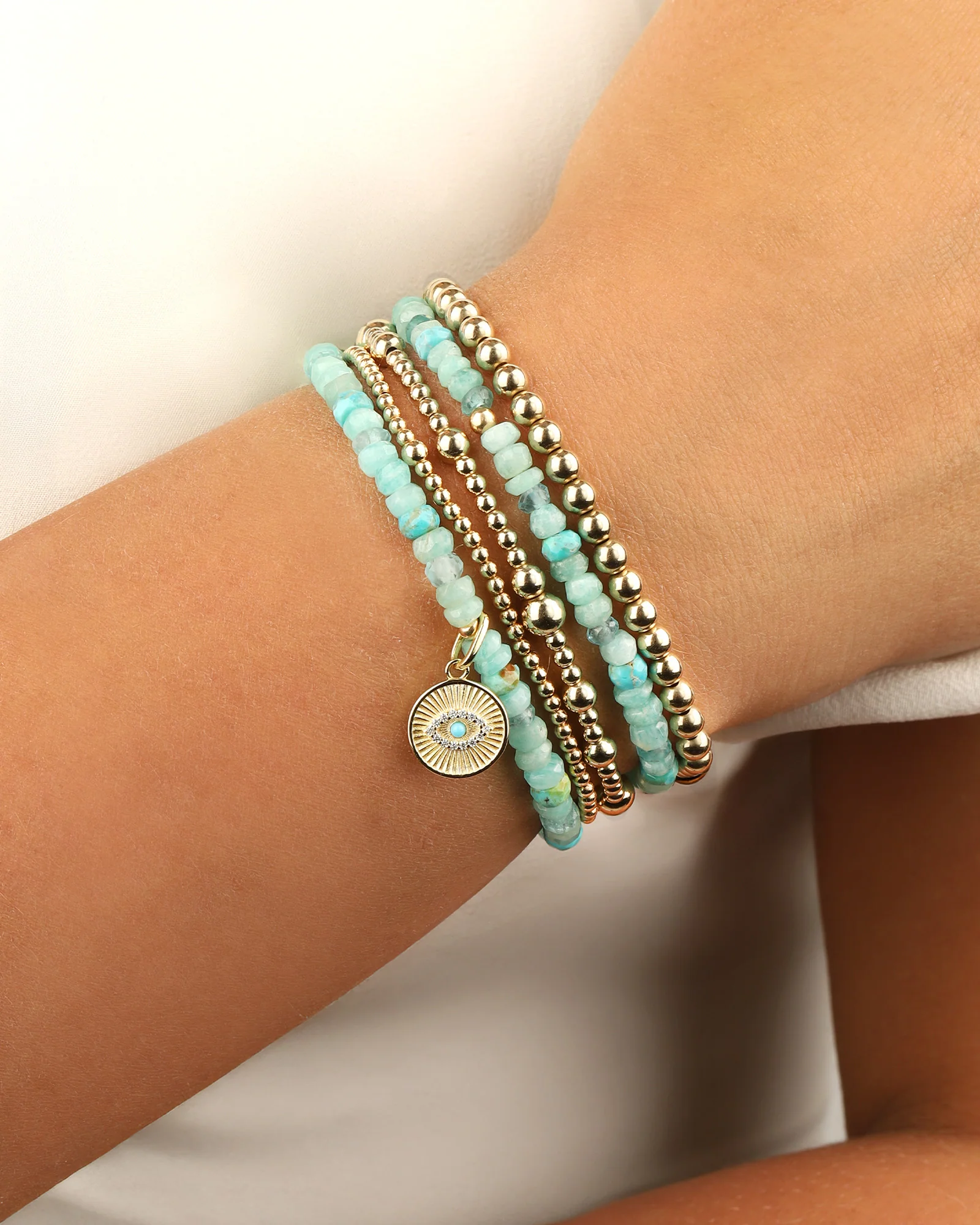 Mixed Beaded Stone Bracelet | 4mm - Image 2
