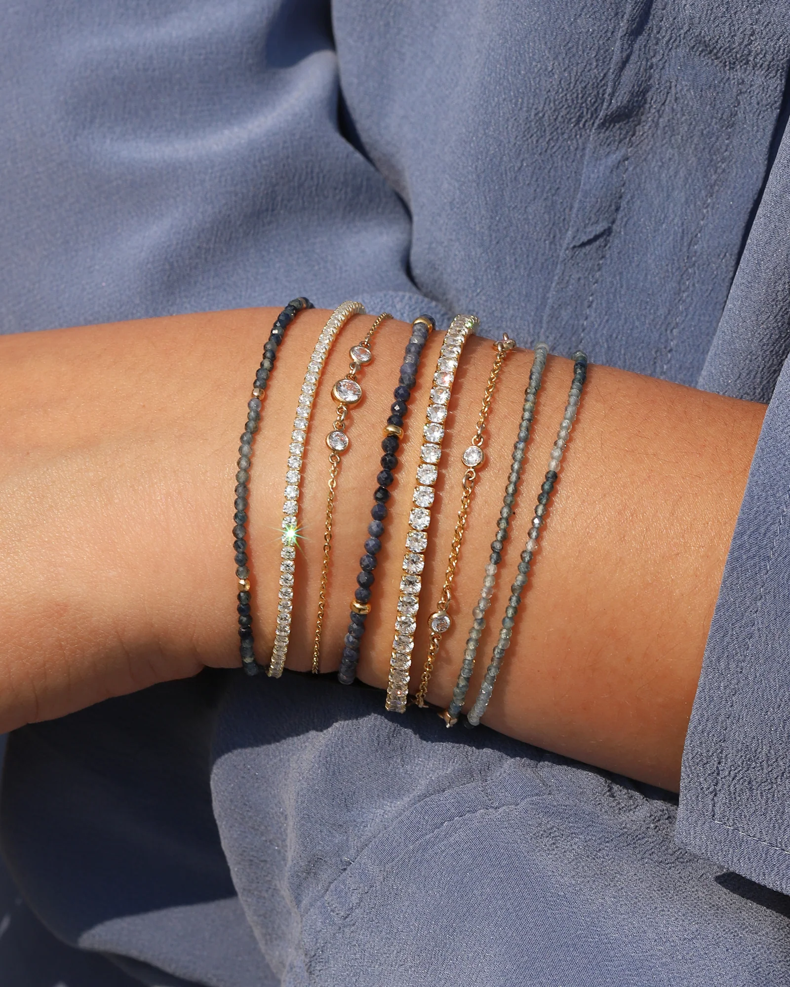 5 CZ Station Bracelet - Image 2