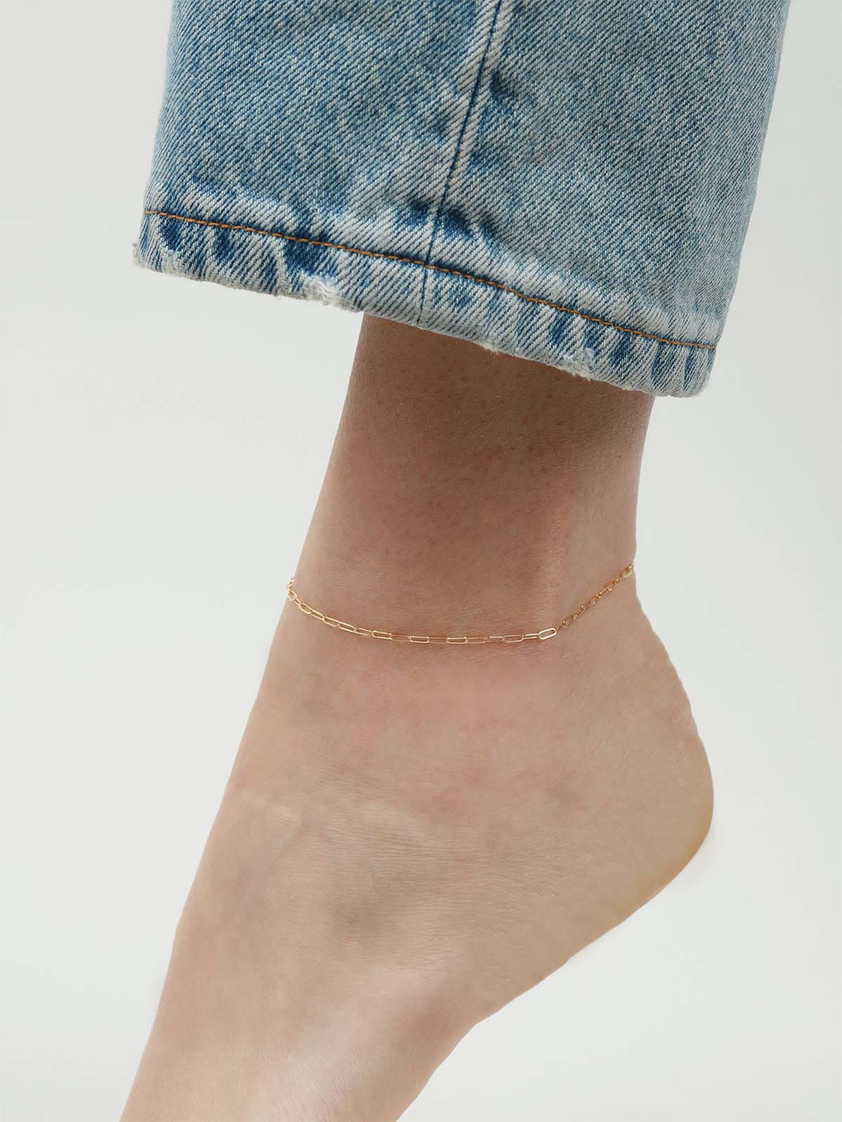 Paperclip Chain Anklet | XS - Image 3