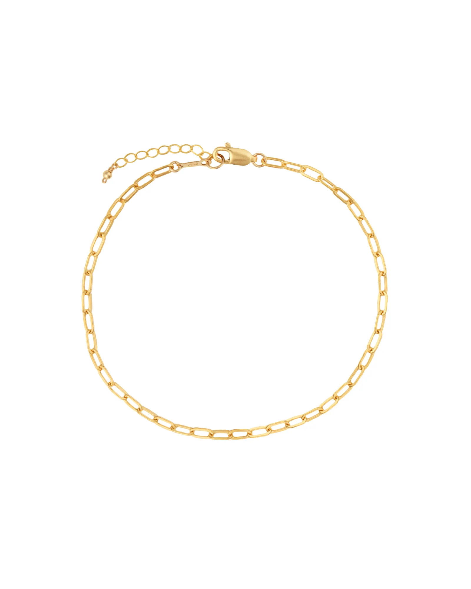 Paperclip Chain Anklet | Small