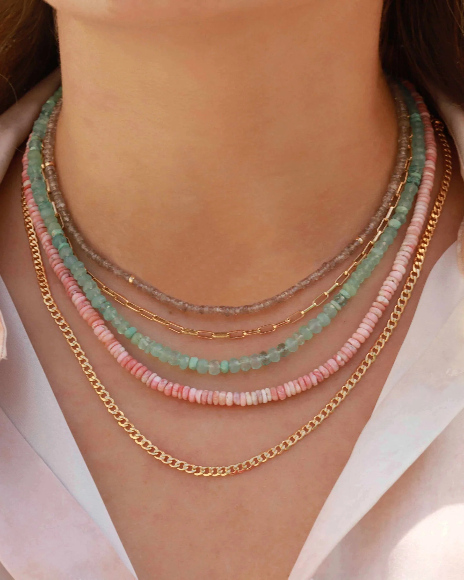 Pink Opal Stone Necklace - Image 2