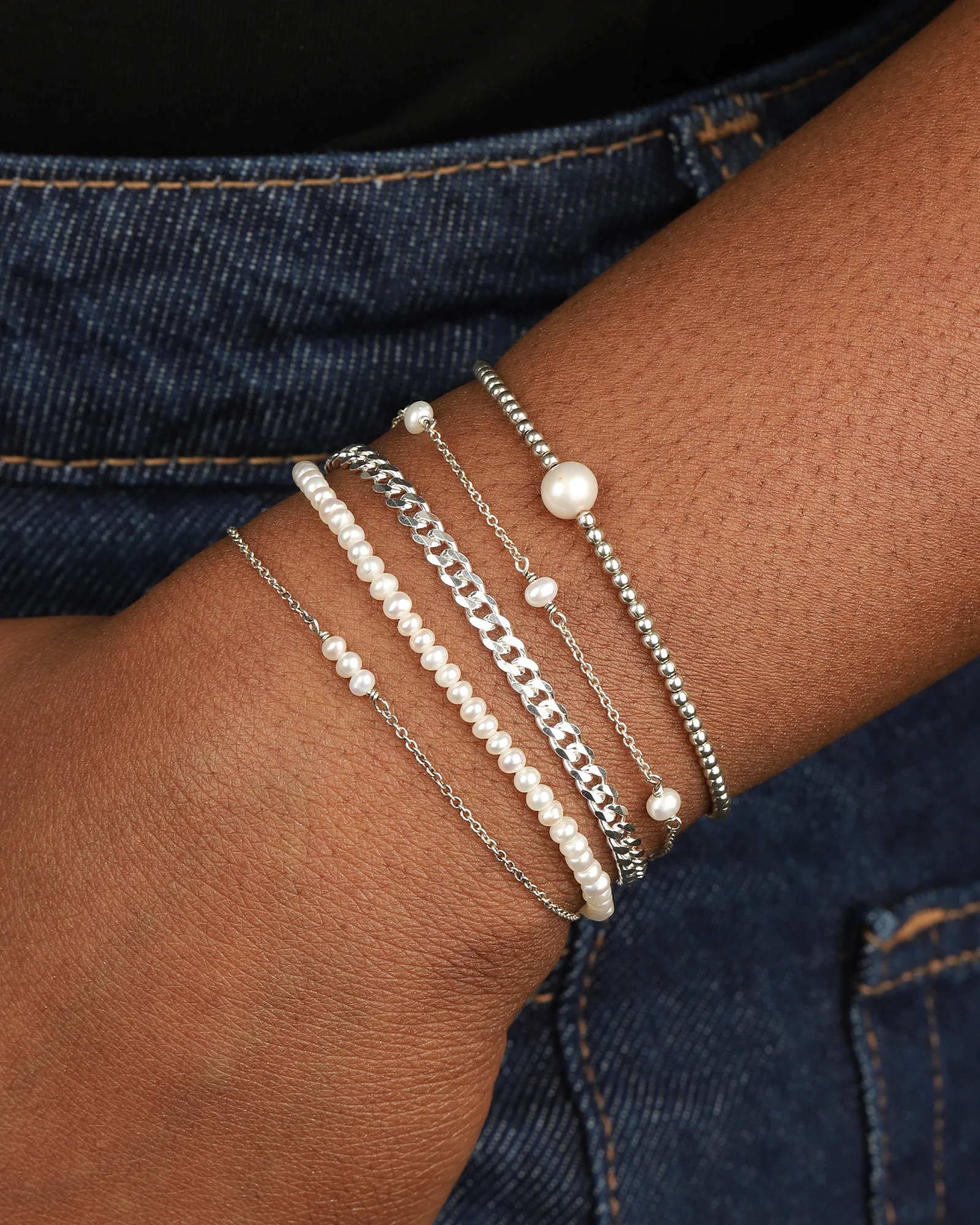 Beaded 6mm Pearl Bracelet - Image 2