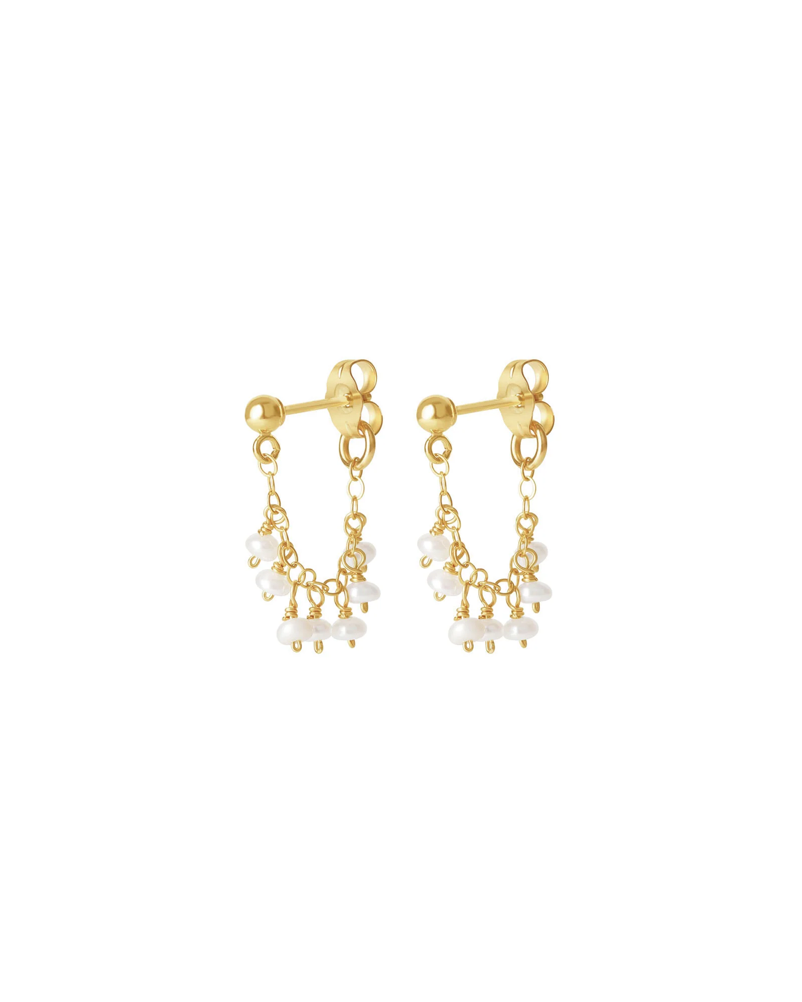 Stone Cluster Loop Studs
