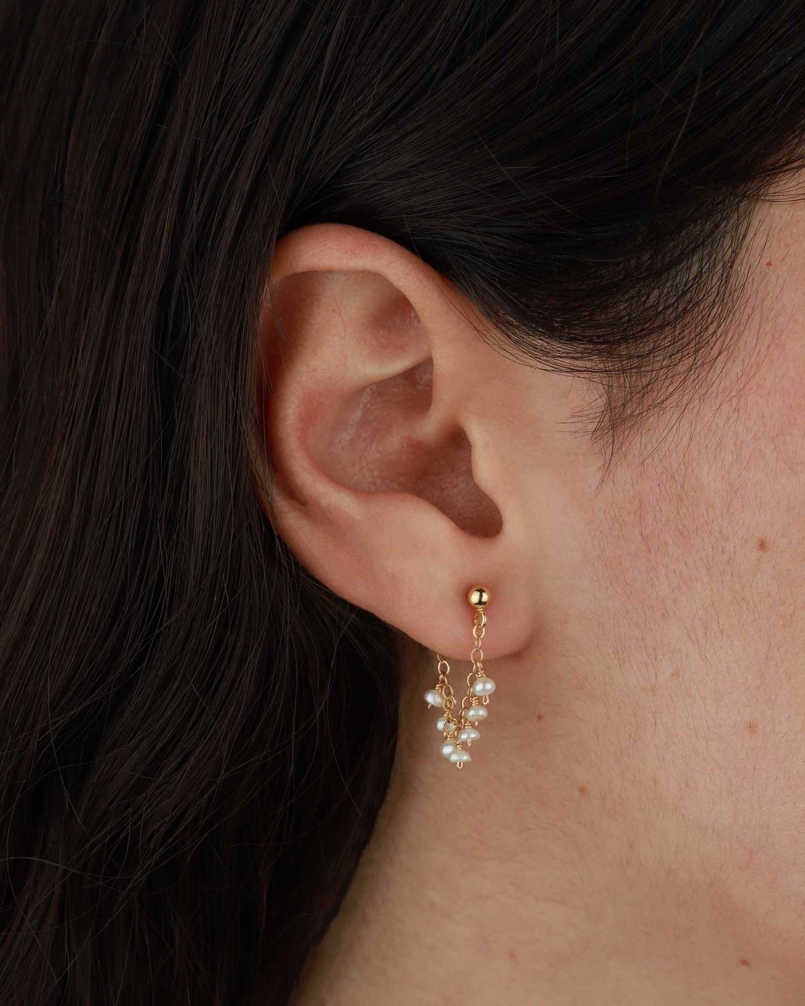 Stone Cluster Loop Studs - Image 2