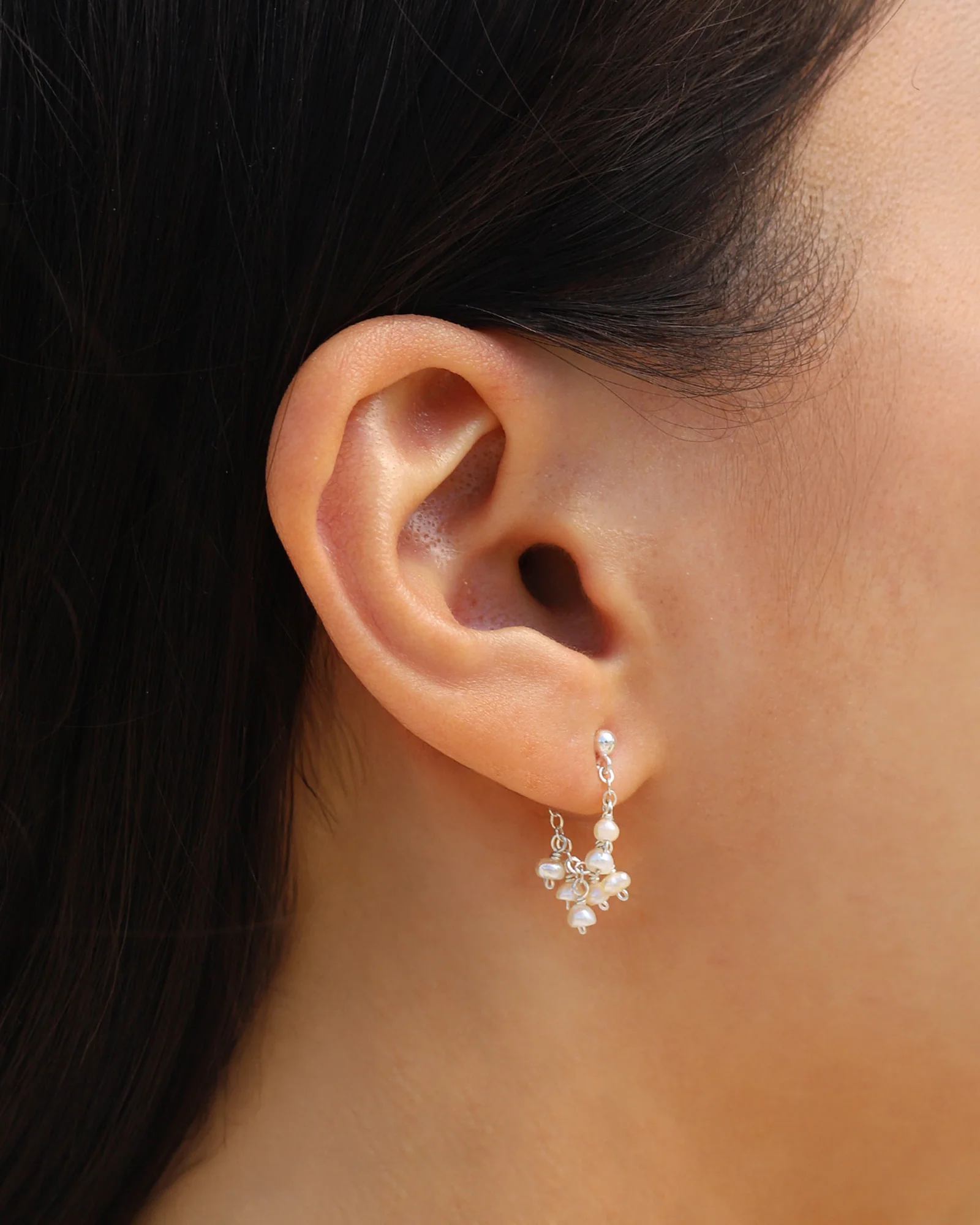 Stone Cluster Loop Studs - Image 2
