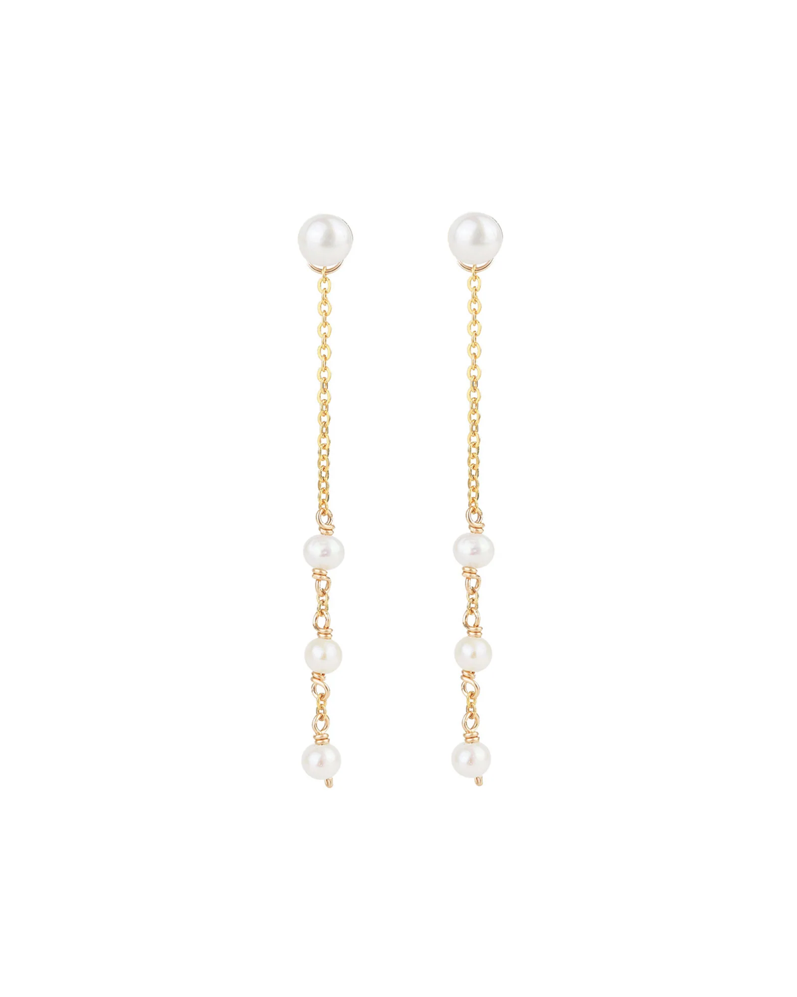 Three Drop Pearl Ear Jacket