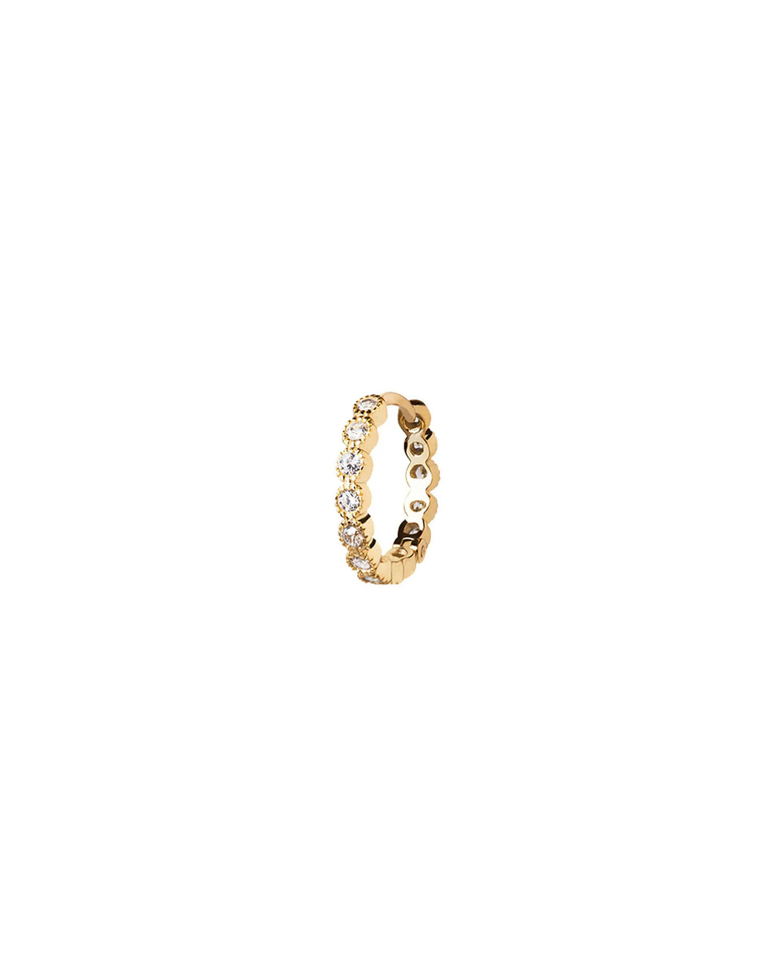 Bezel CZ Single Huggie I 13mm