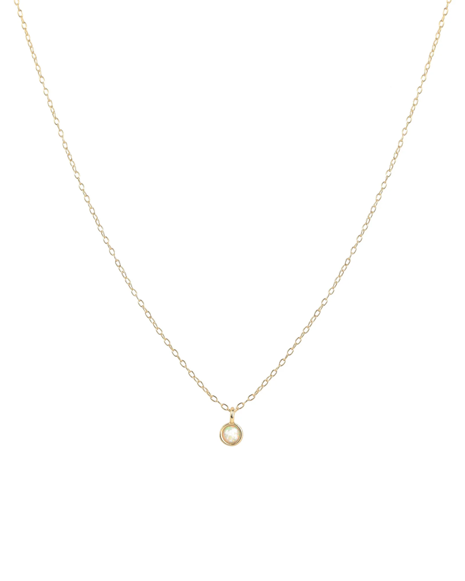Bezel Opal Necklace