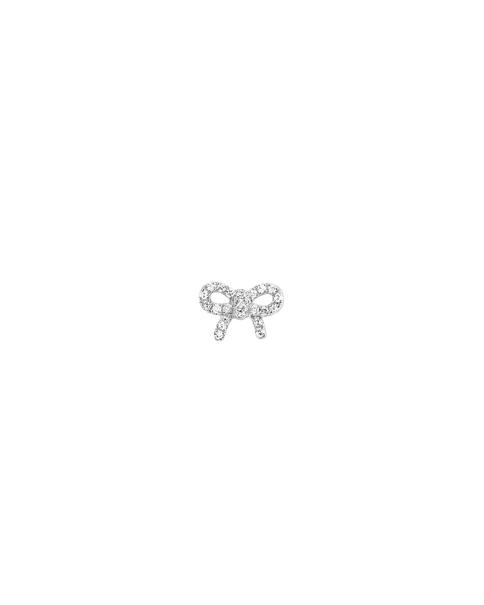 Bow Pavé Single Stud