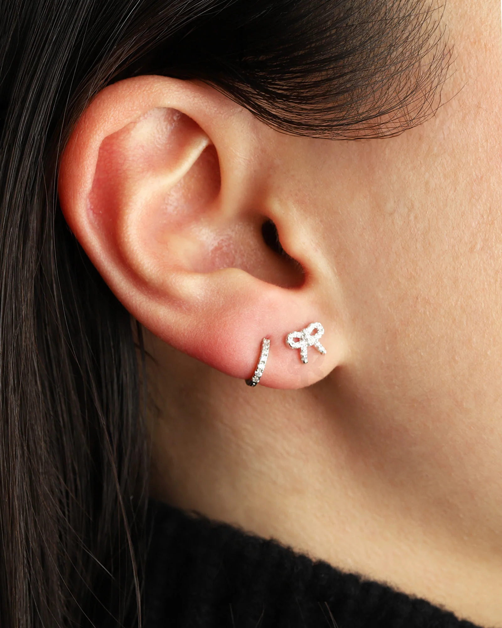 Bow Pavé Single Stud - Image 2