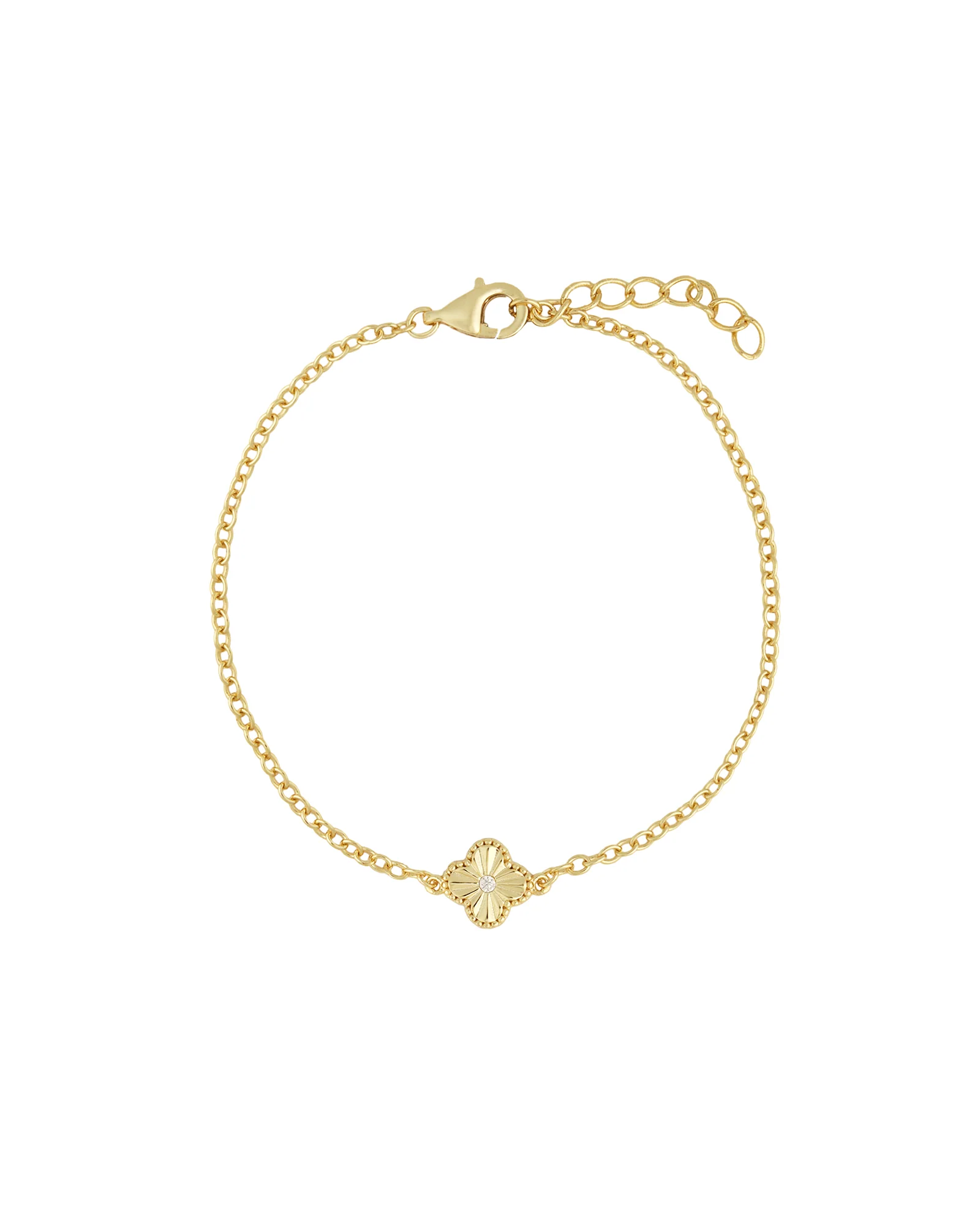Clover Single CZ Bracelet