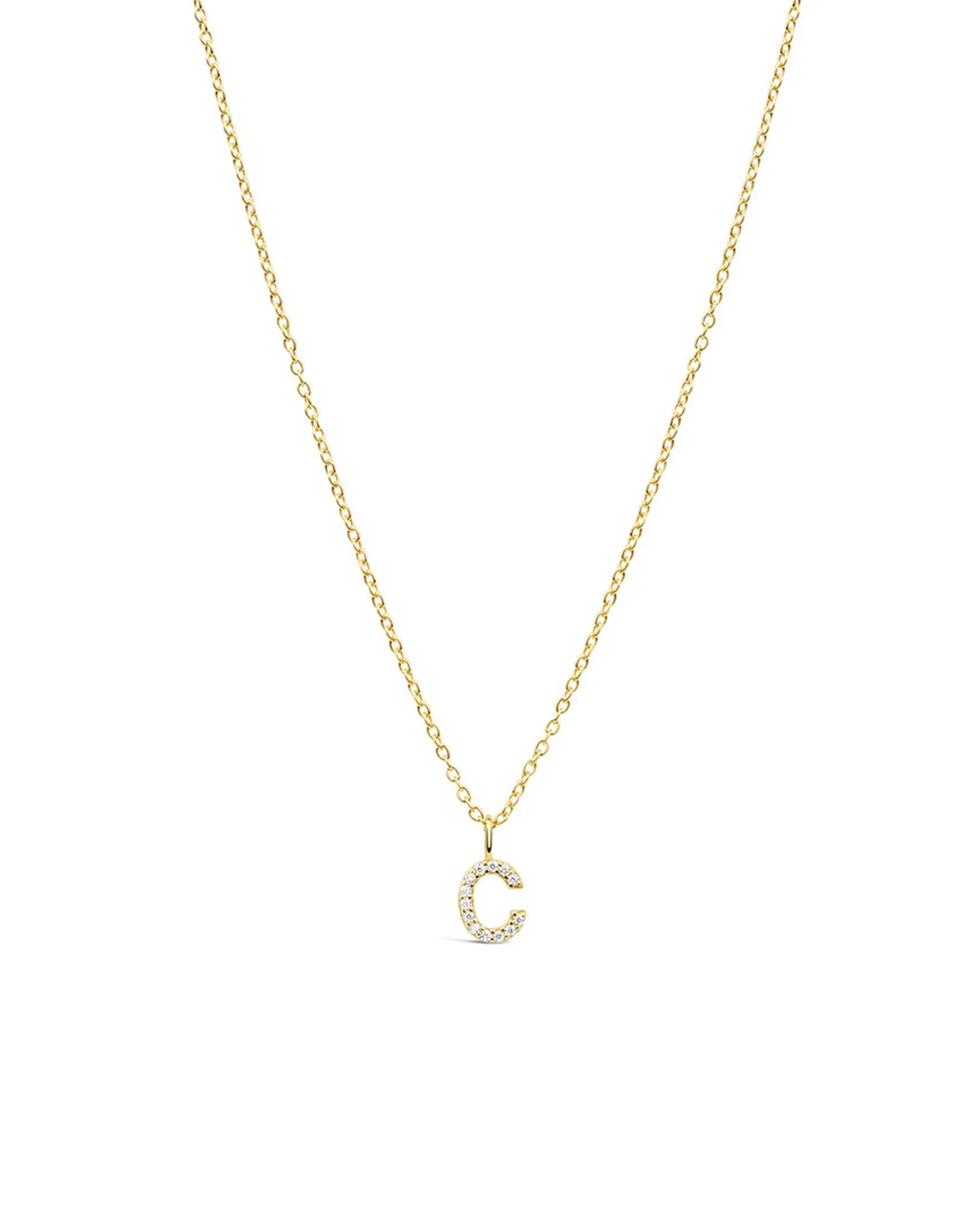 CZ Initial Necklace - Image 4