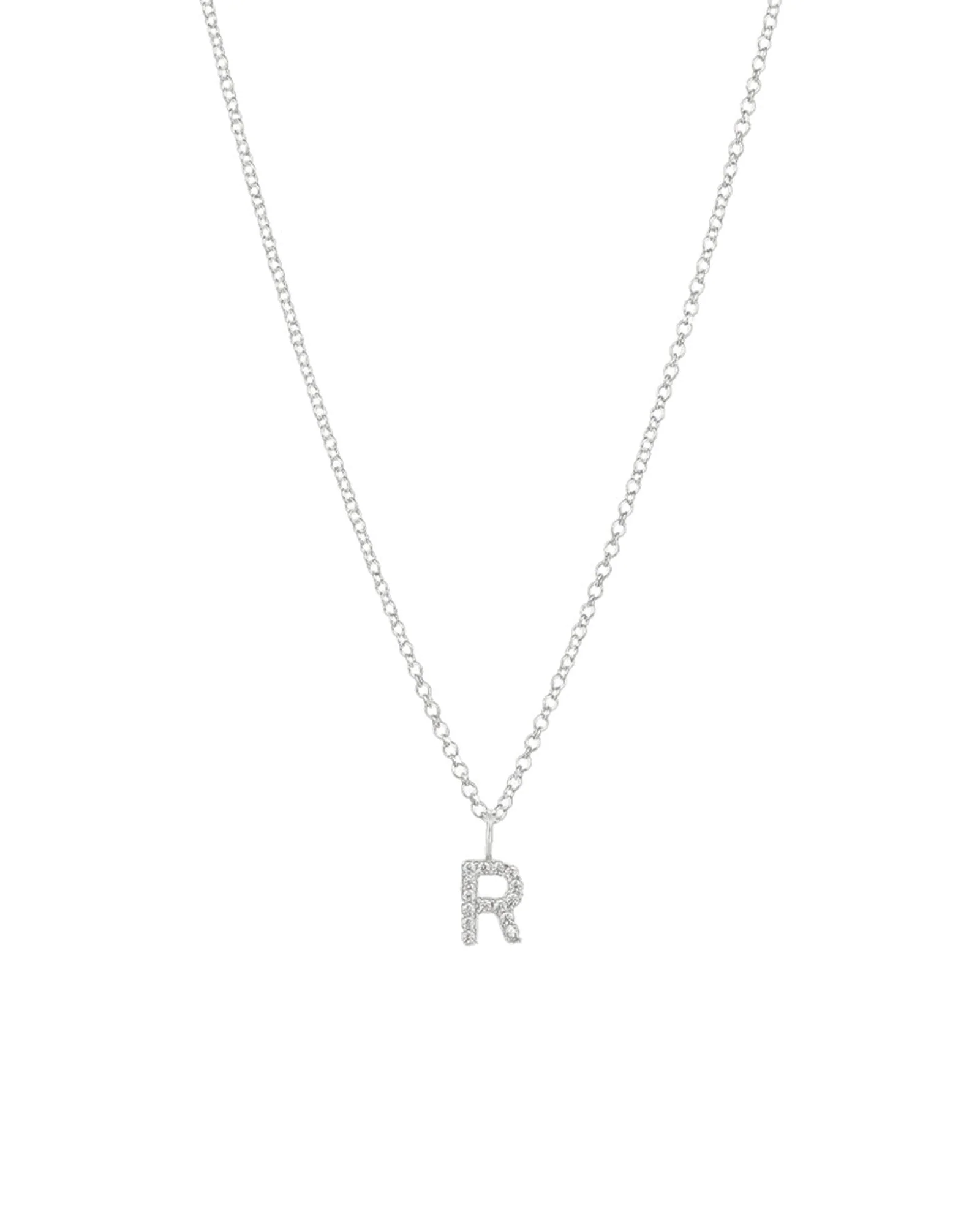 CZ Initial Necklace - Image 11