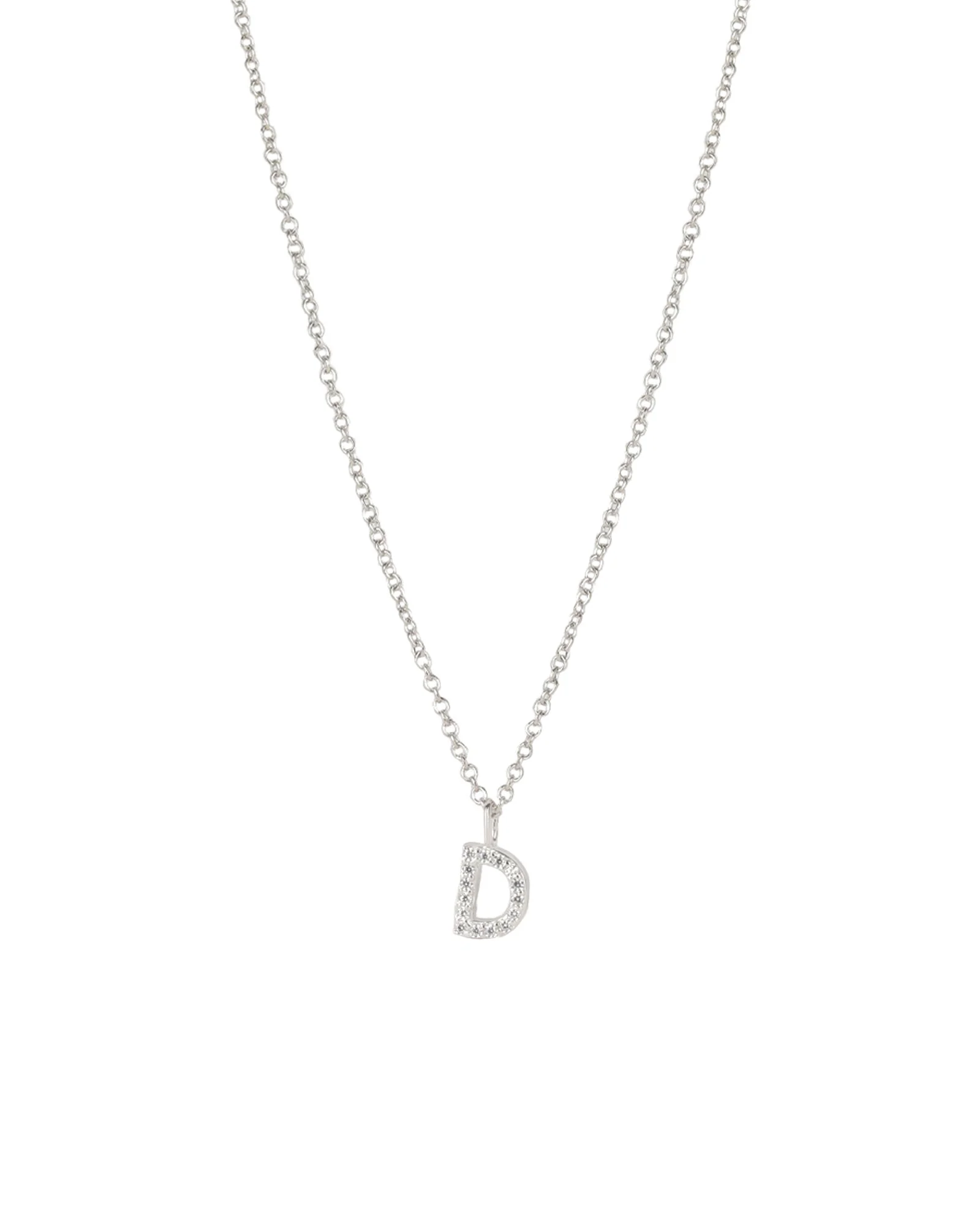 CZ Initial Necklace - Image 14