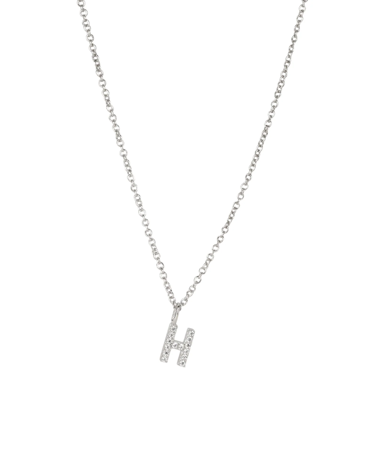 CZ Initial Necklace - Image 16
