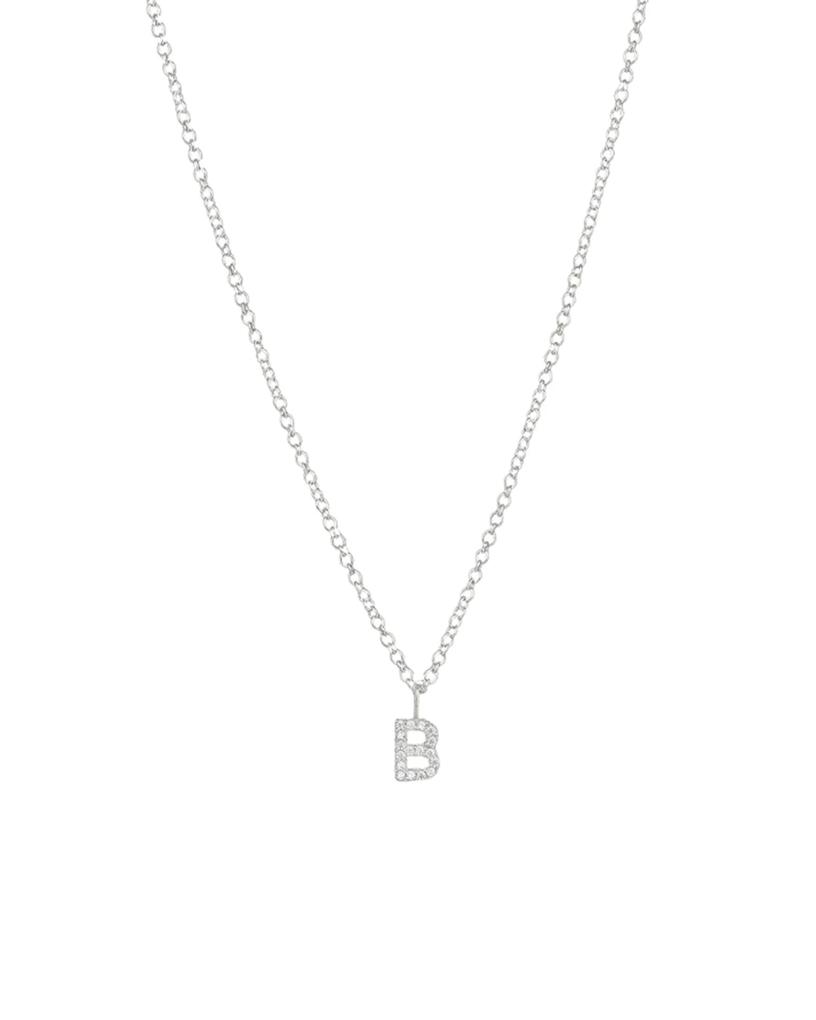 CZ Initial Necklace - Image 3