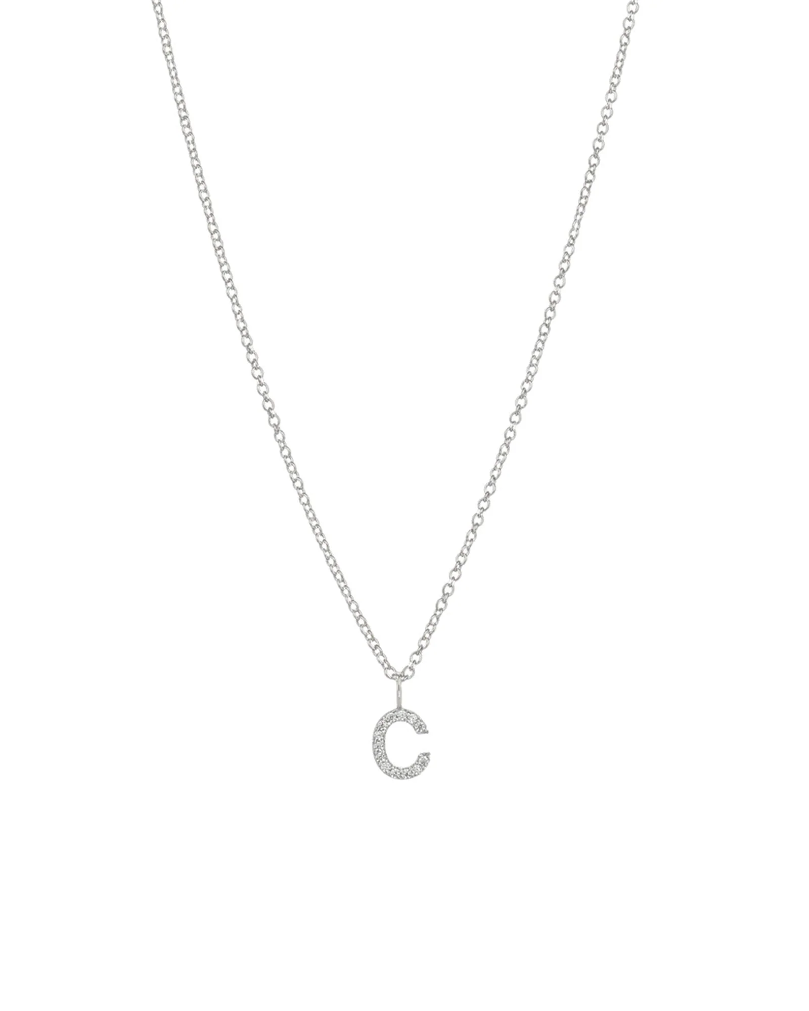 CZ Initial Necklace - Image 4