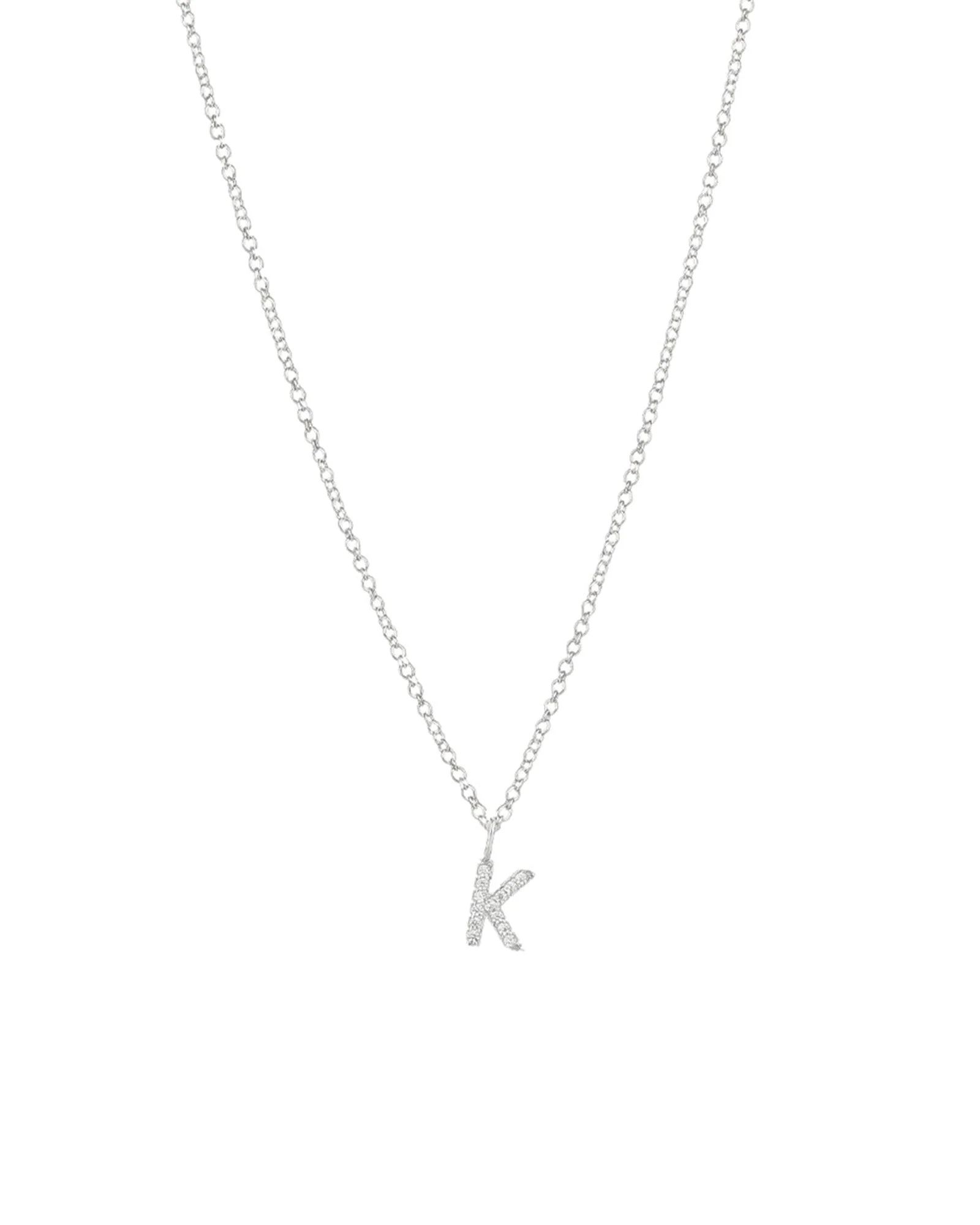 CZ Initial Necklace - Image 7