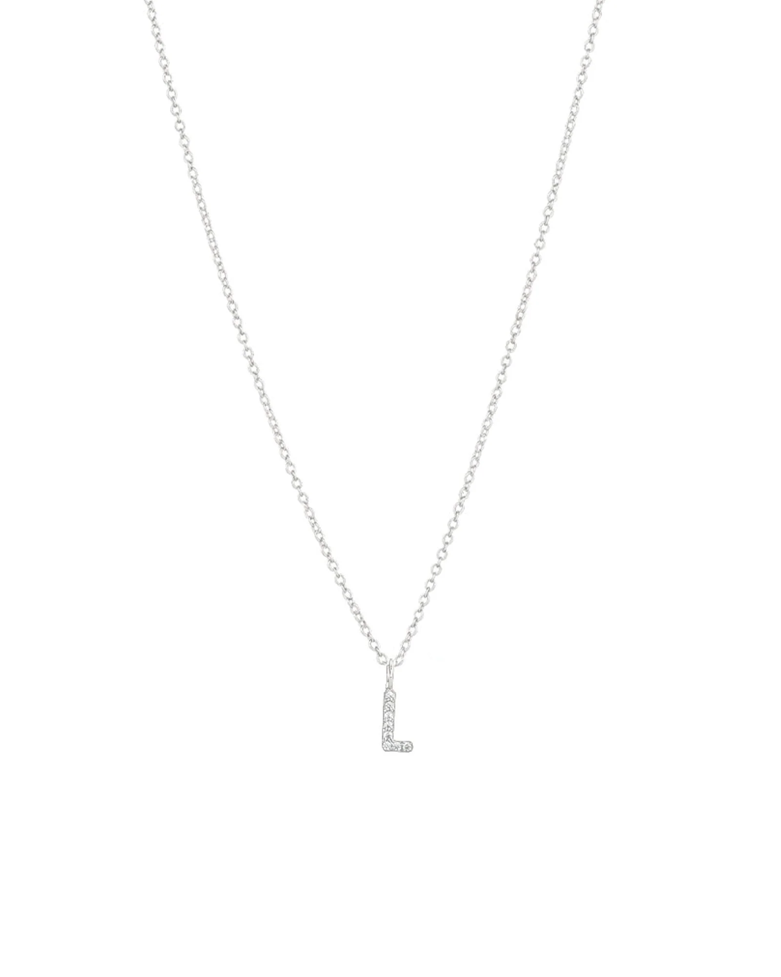CZ Initial Necklace - Image 8