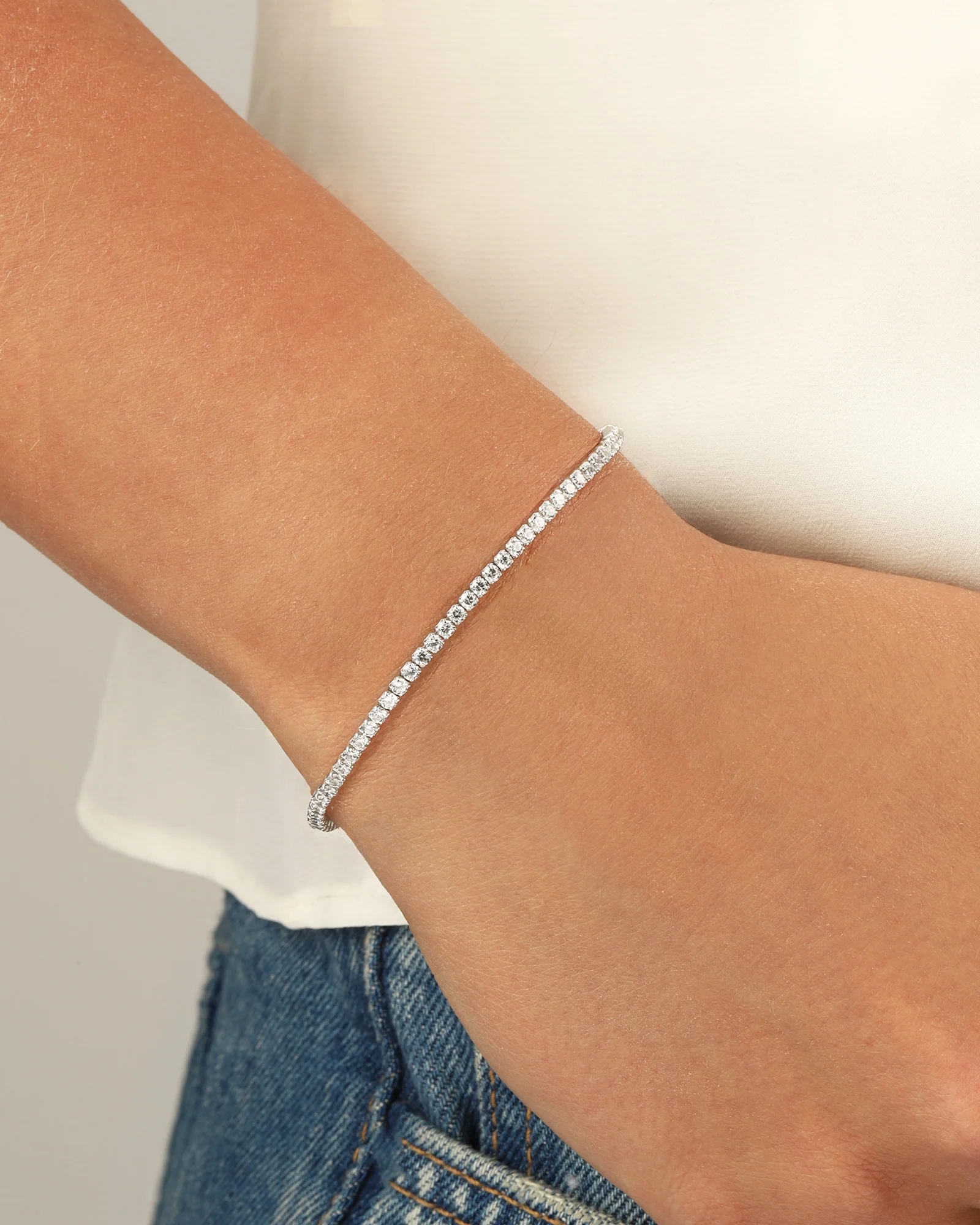CZ Tennis Bracelet | 2.3mm - Image 2