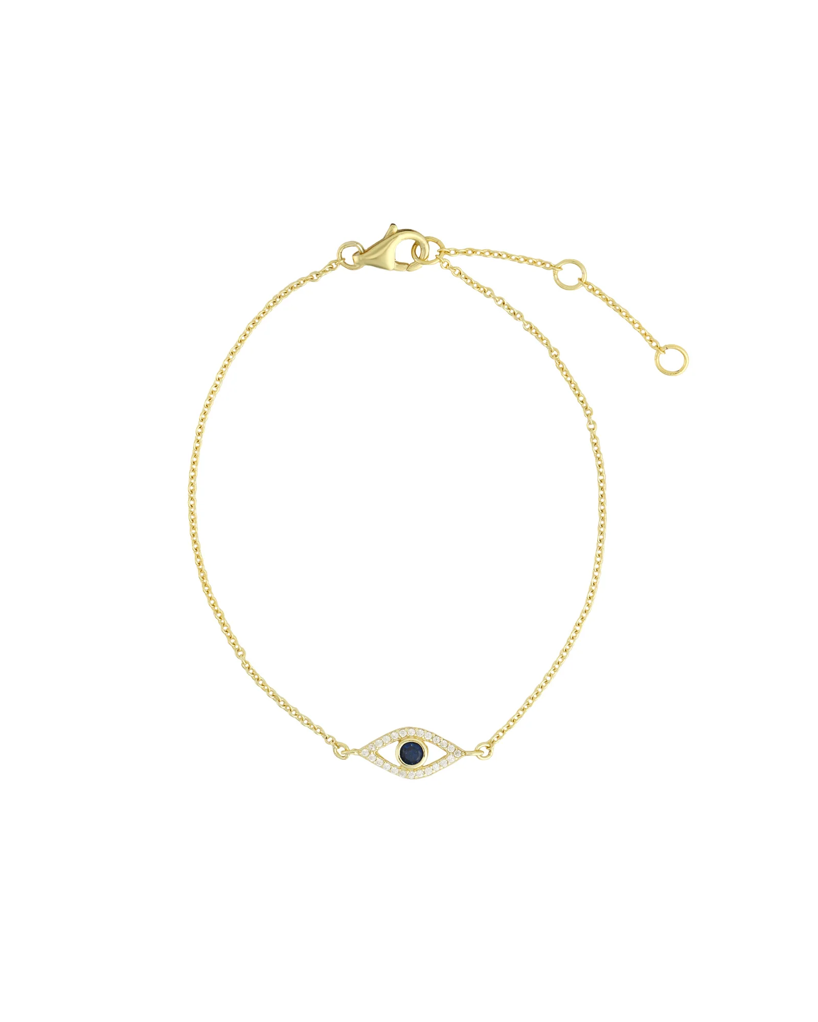 Evil Eye Open CZ Bracelet