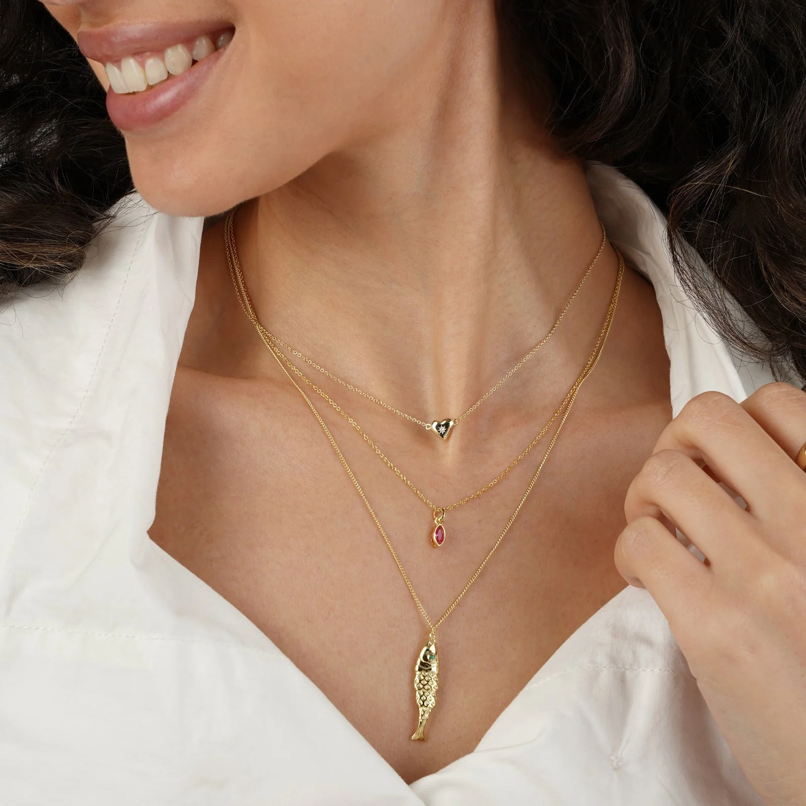 Fish CZ Necklace - Image 2