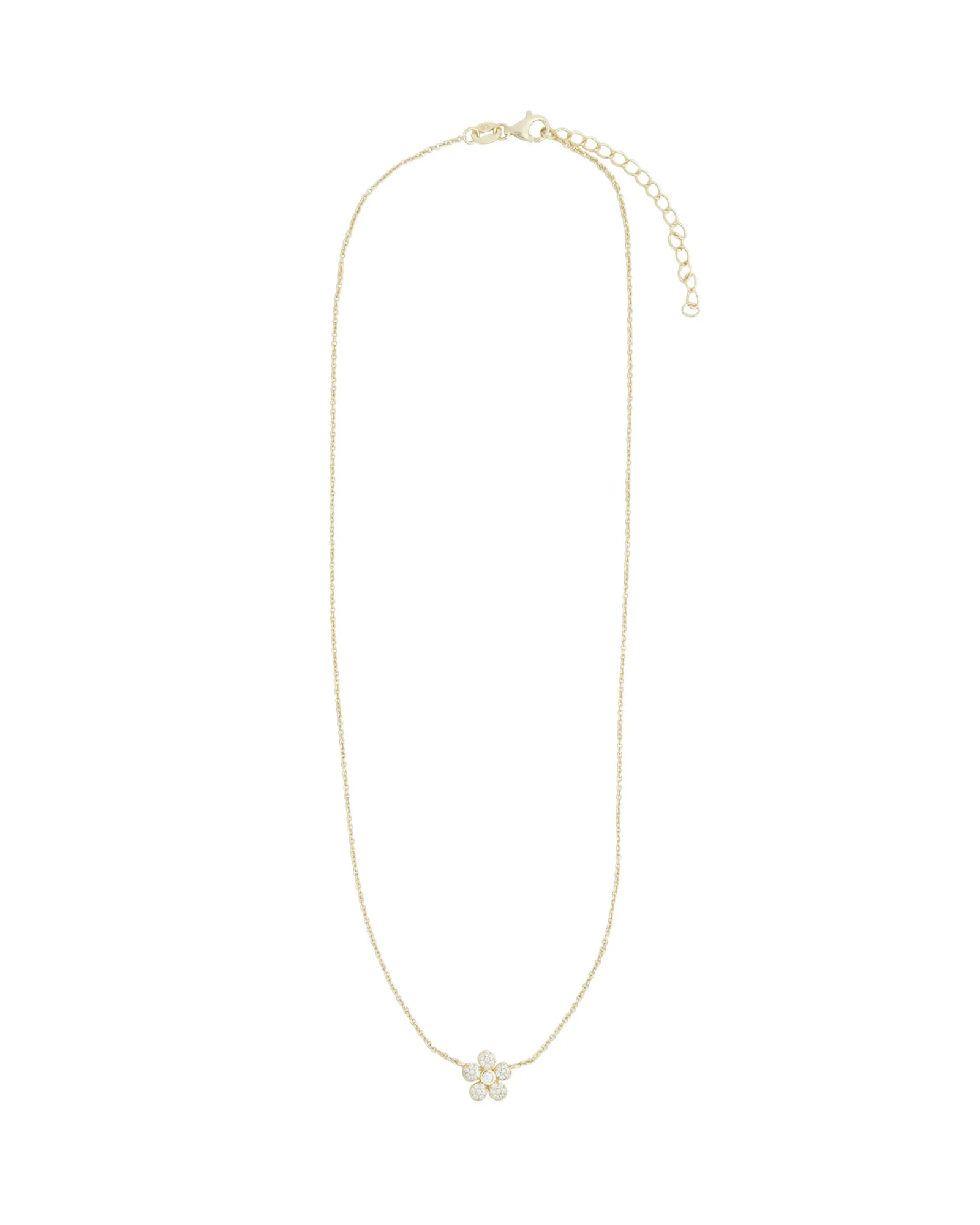 Flower Pavé Necklace - Image 3