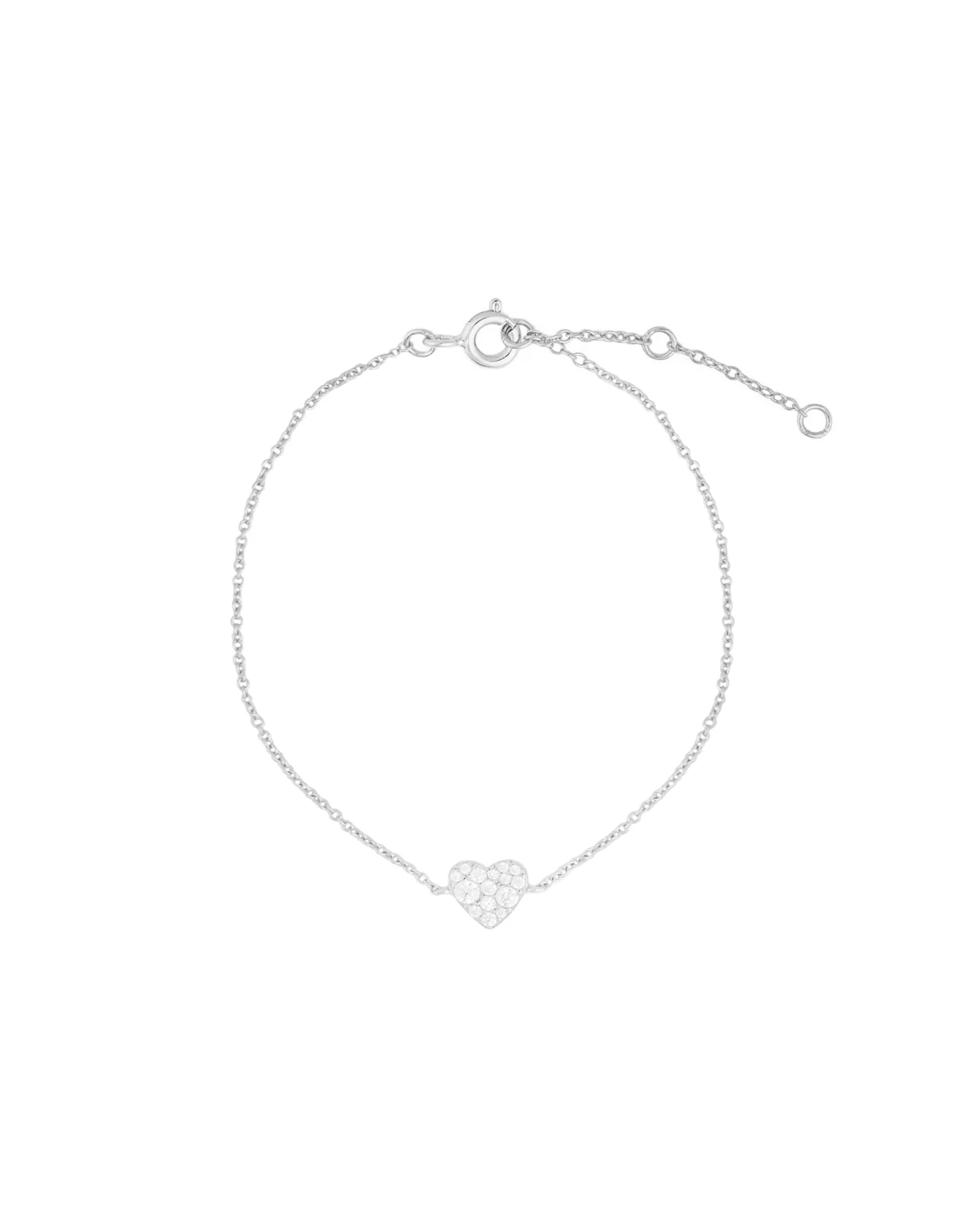 Heart Pavé Chain Bracelet