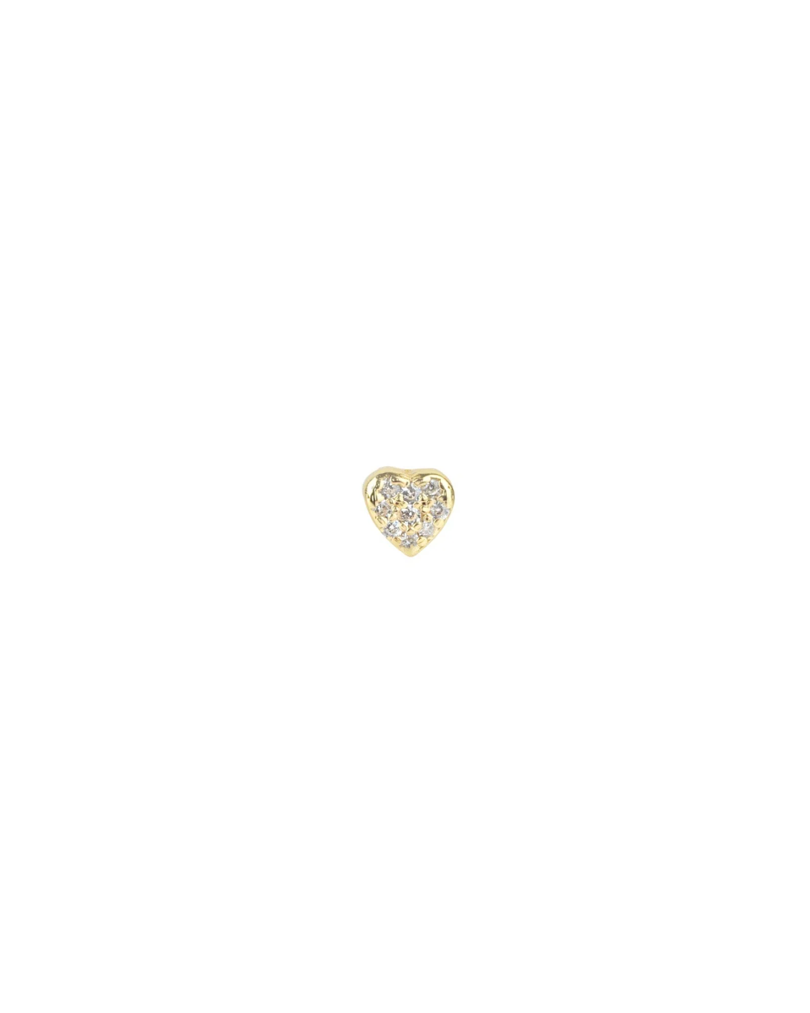 Heart Pavé Single Stud