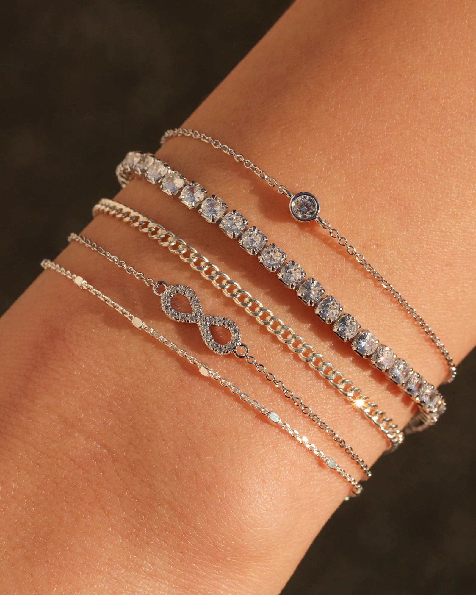 Infinity Pavé CZ Bracelet - Image 2
