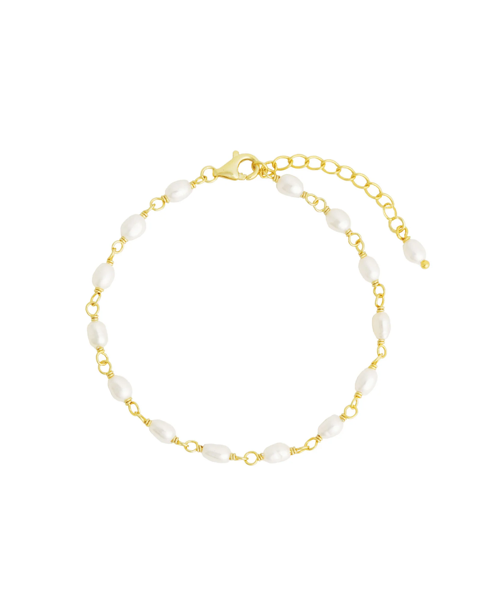 Oval Pearl Link Bracelet