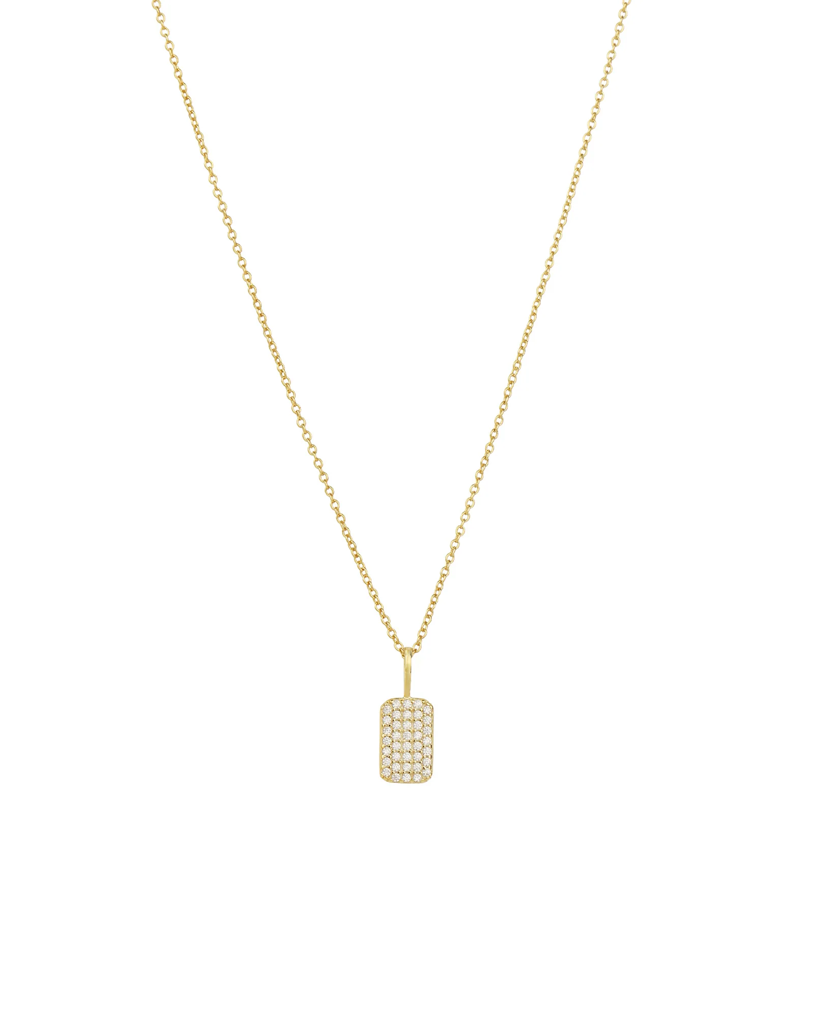 Pavé Tag Necklace