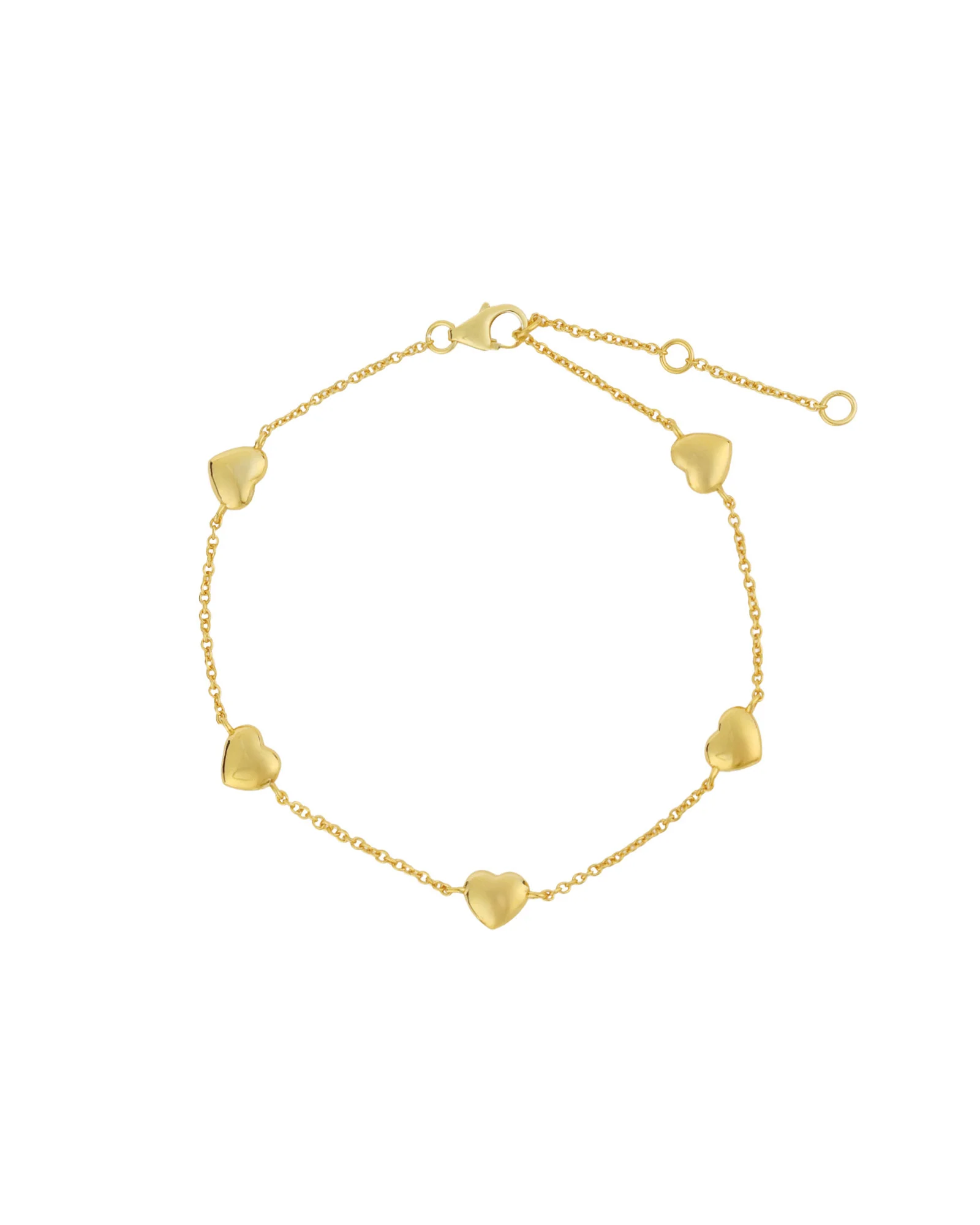 Puff Five Heart Bracelet