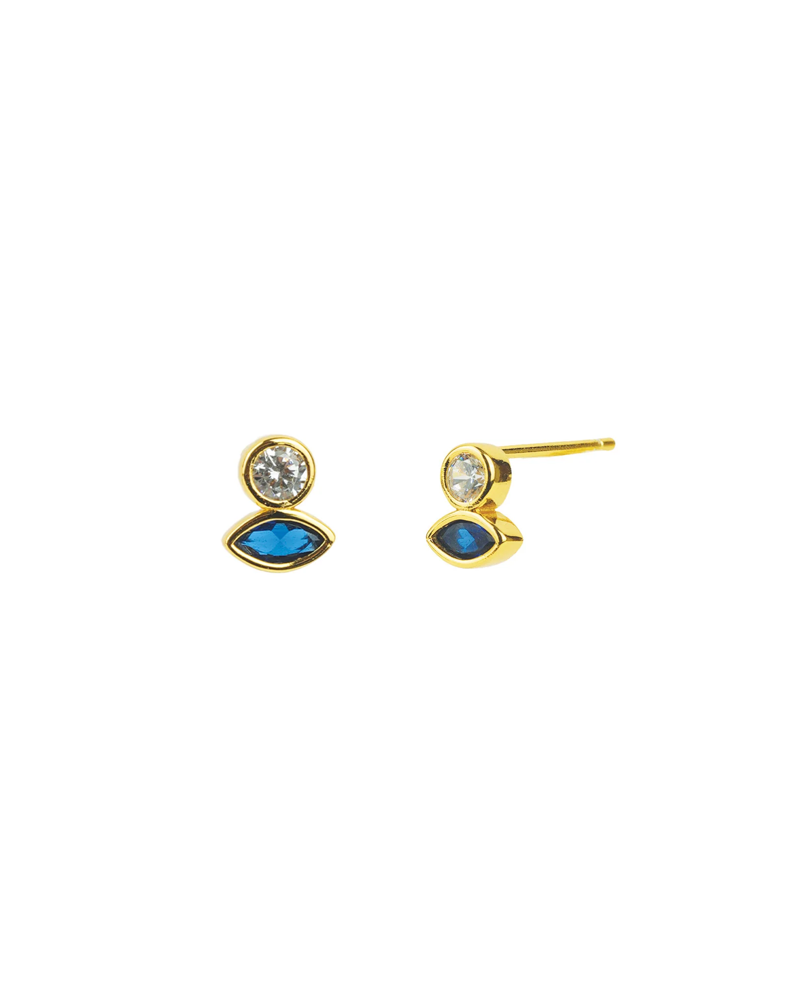 Round Marquise CZ Studs