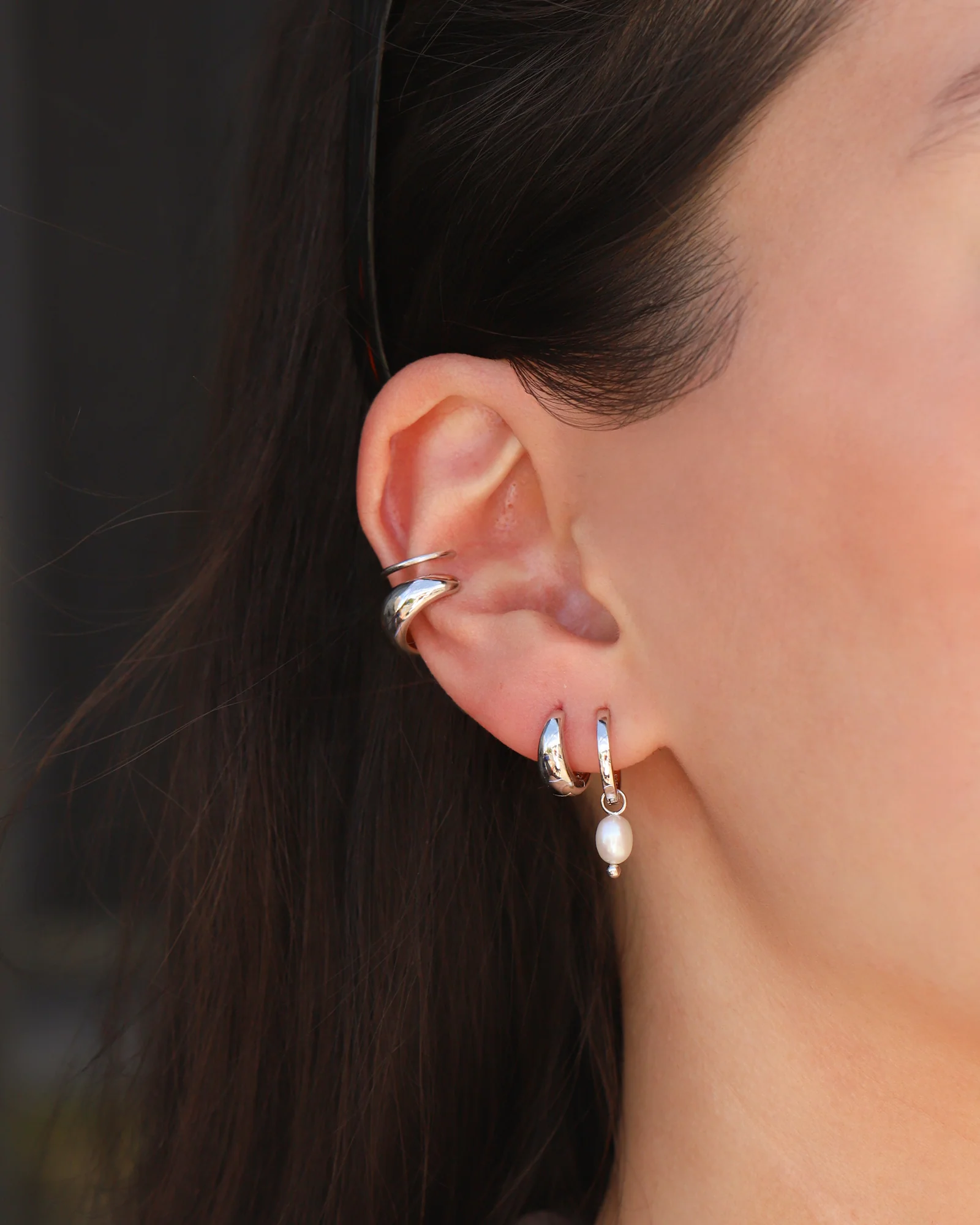 Slim Tapered Hoops | 10mm - Image 2