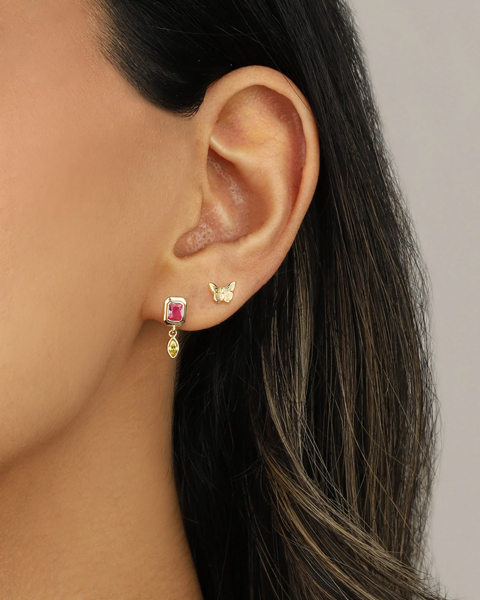 Small Butterfly Single Stud - Image 4