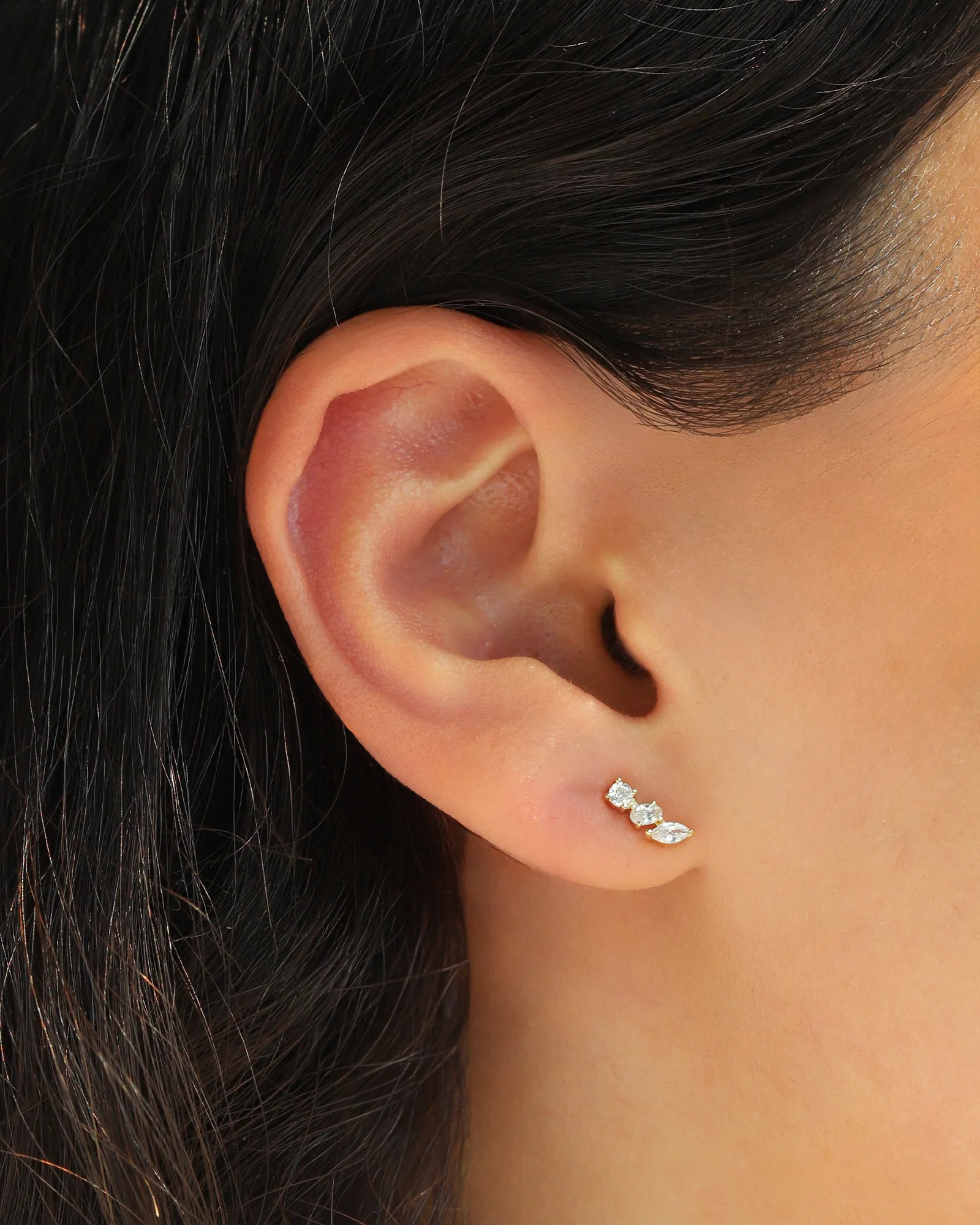 Three Mix Shape CZ Studs - Image 2