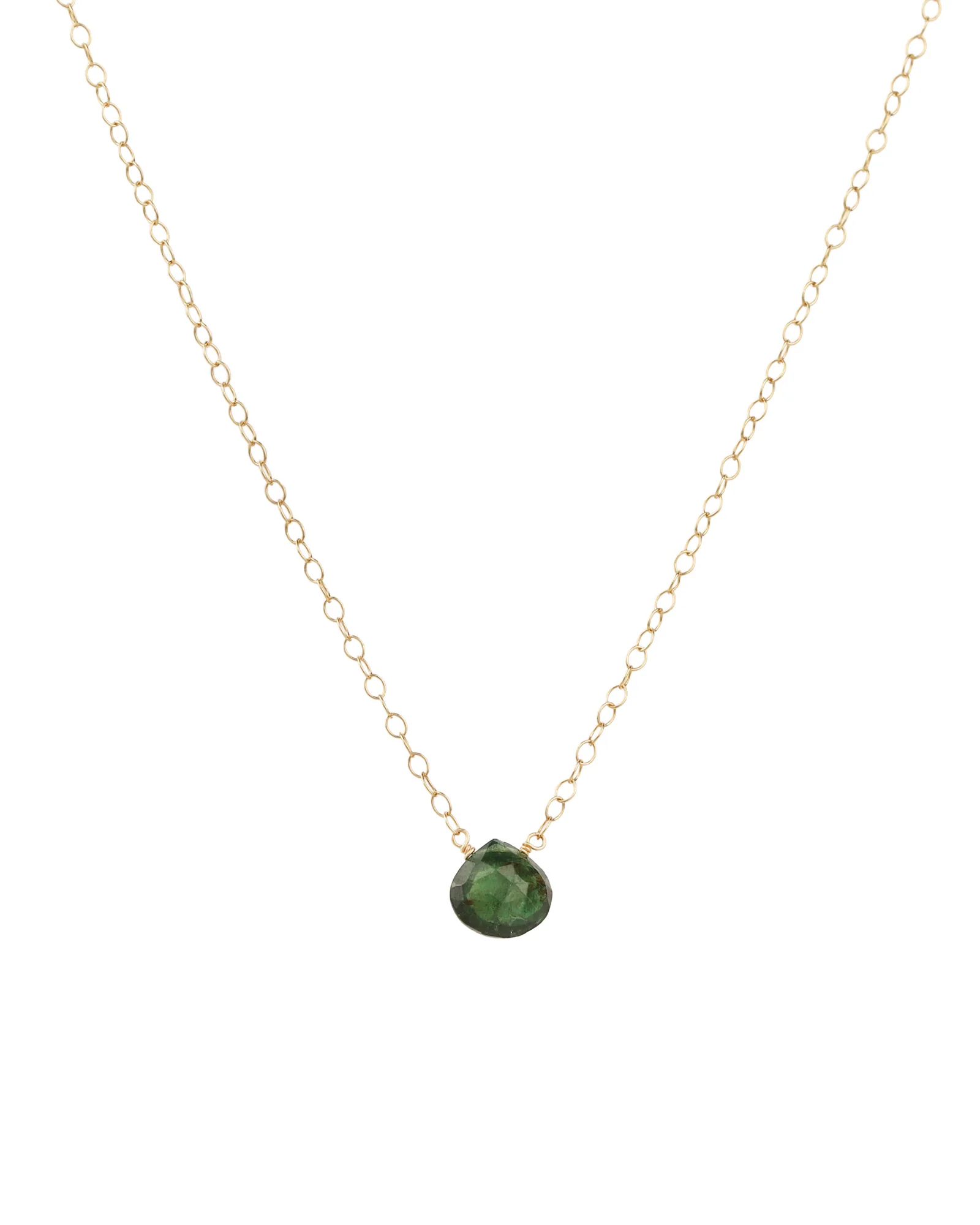 Apatite Heart Cable Chain Necklace | 6mm