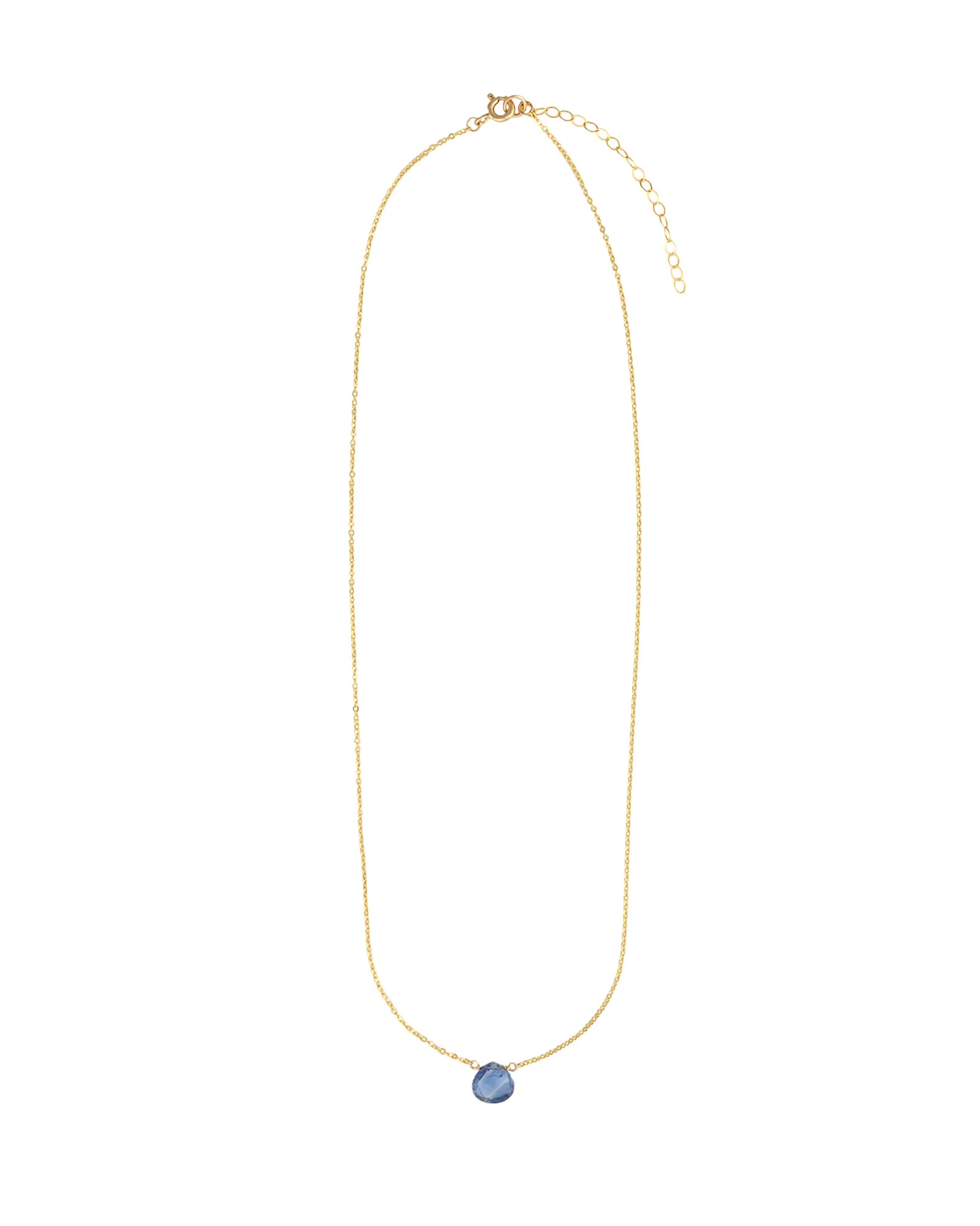 Blue Kyanite Heart Cable Chain Necklace | 10mm - Image 3