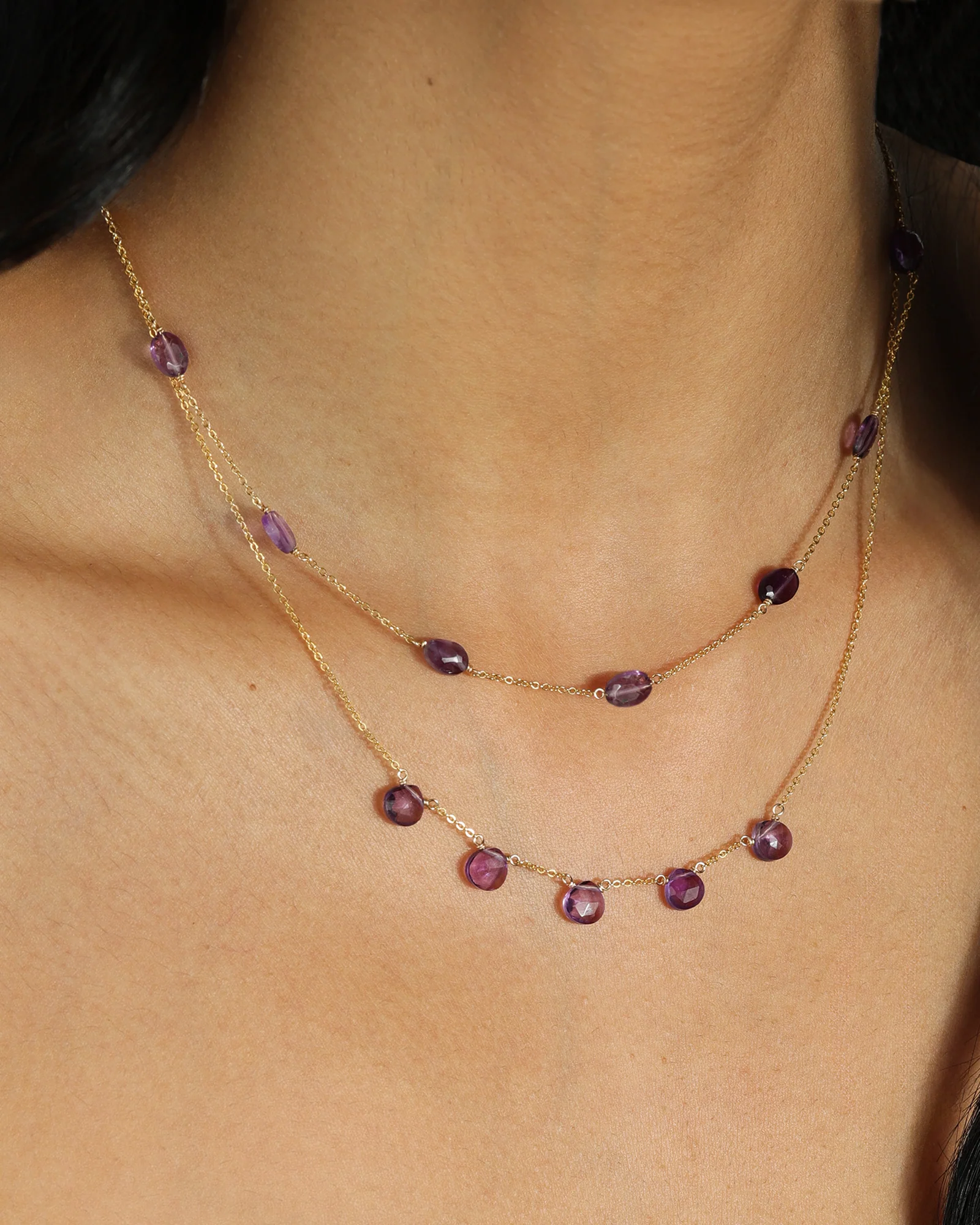 Five Stone Drop Necklace - Image 2