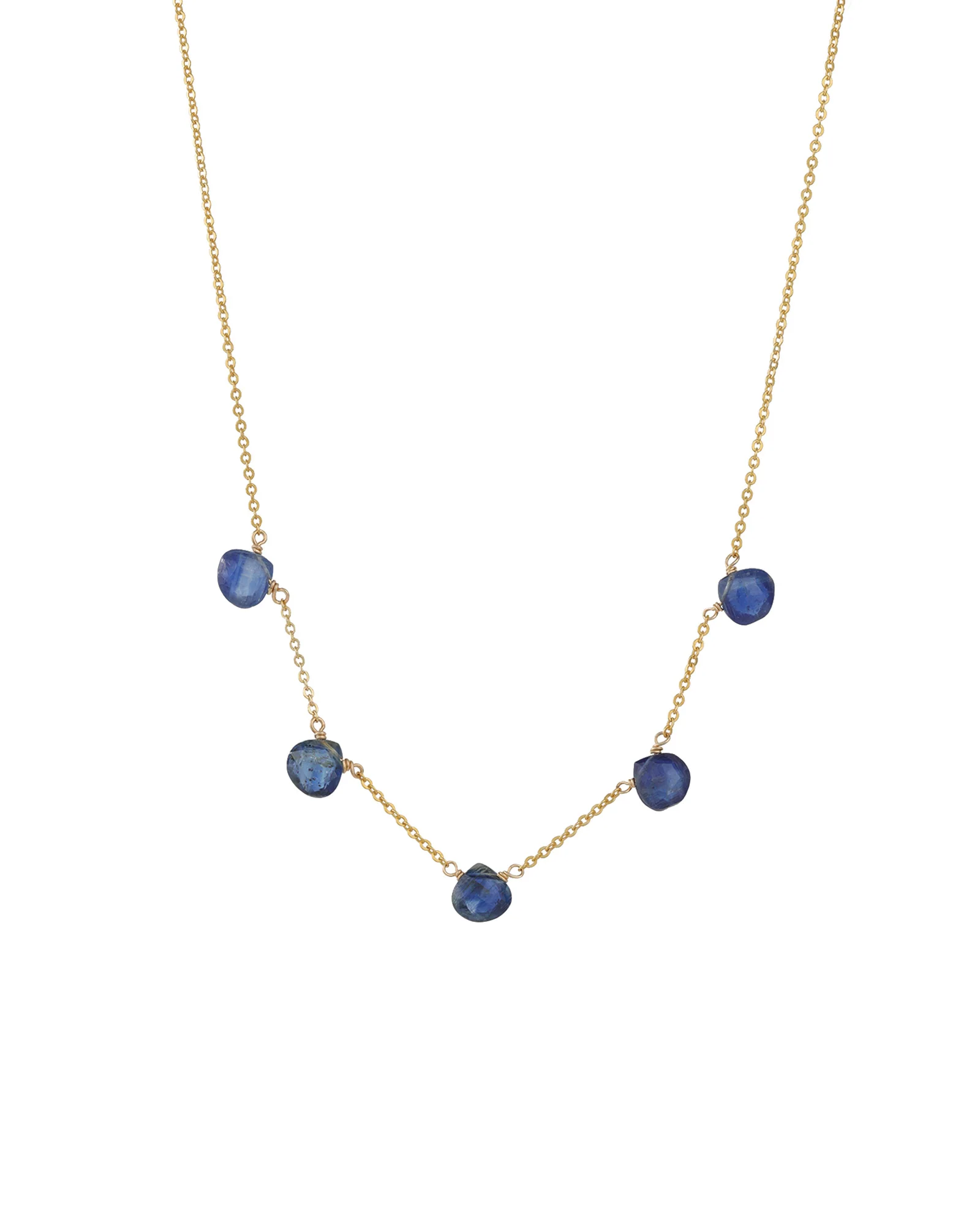 Five Stone Drop Necklace