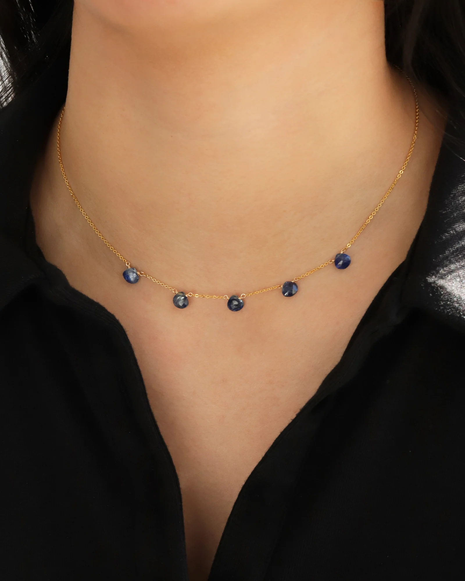 Five Stone Drop Necklace - Image 2