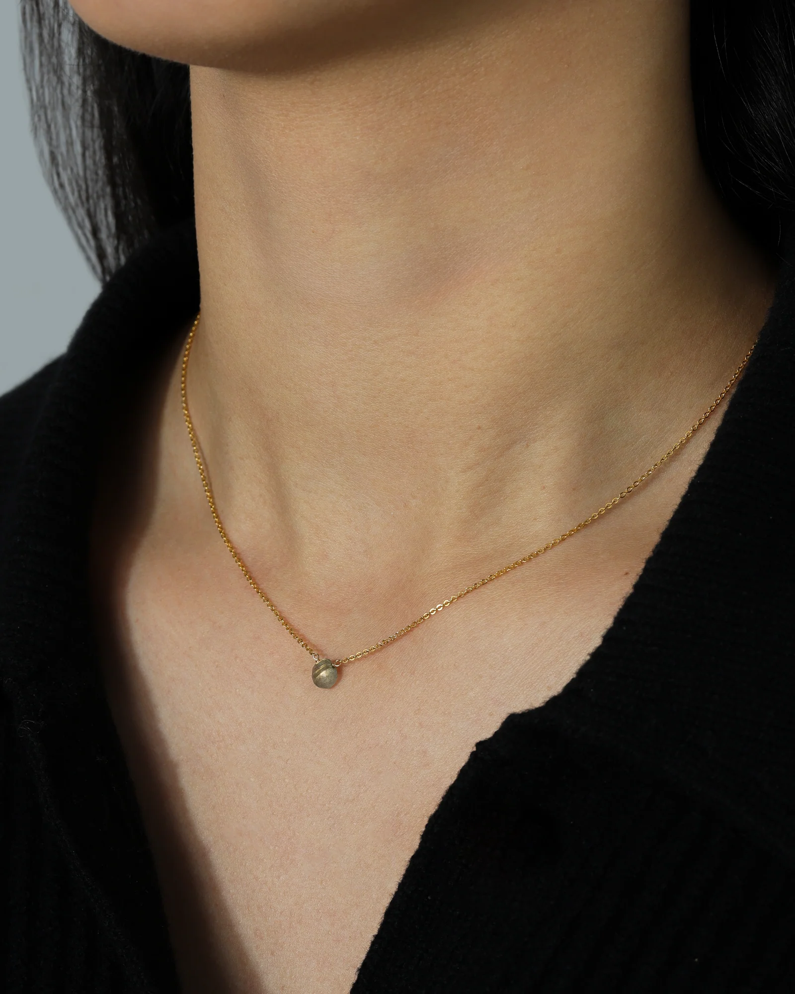 Labradorite Heart Cable Chain Necklace | 6mm - Image 2